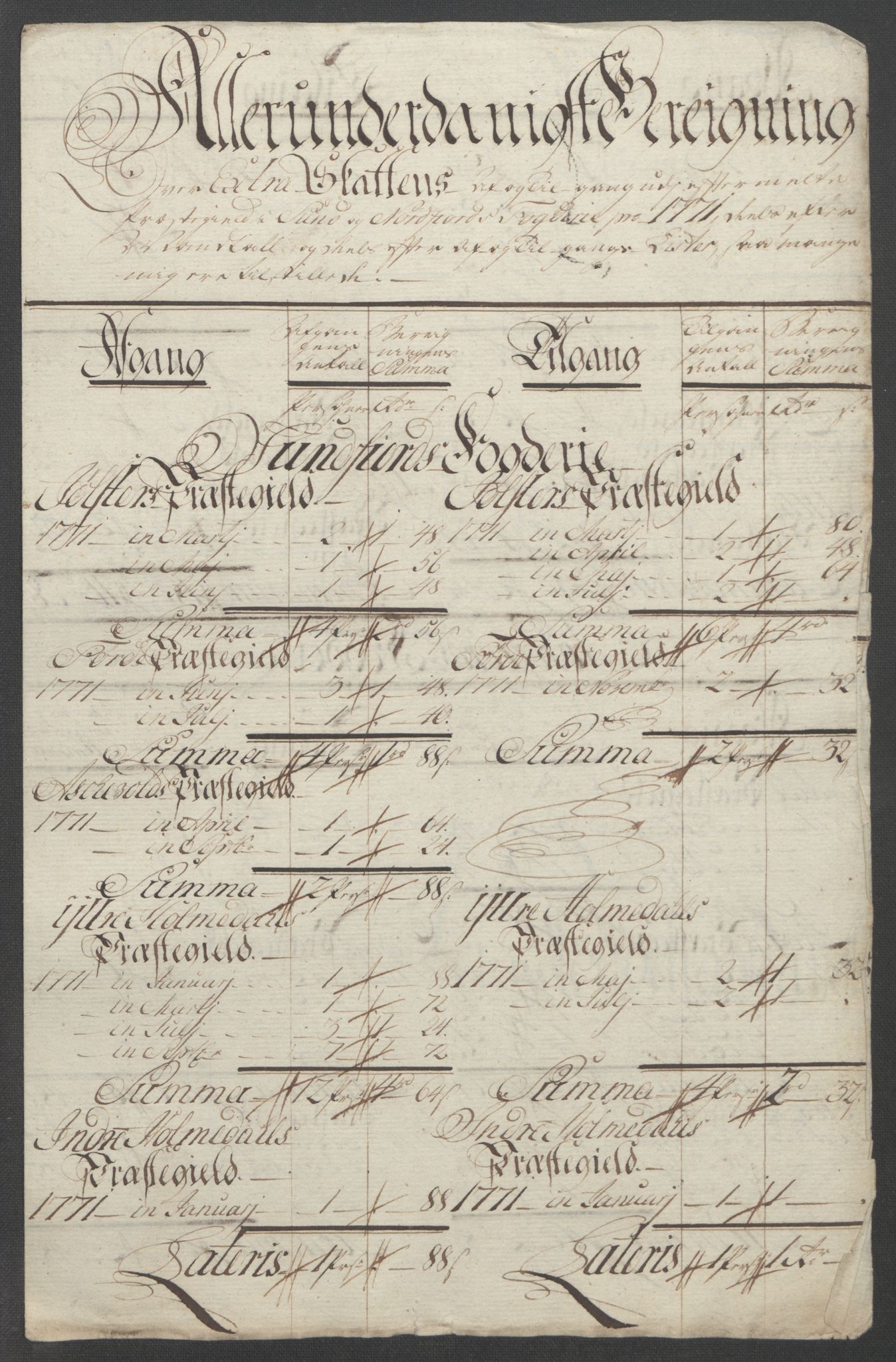 Rentekammeret inntil 1814, Reviderte regnskaper, Fogderegnskap, RA/EA-4092/R53/L3550: Ekstraskatten Sunn- og Nordfjord, 1762-1771, p. 341