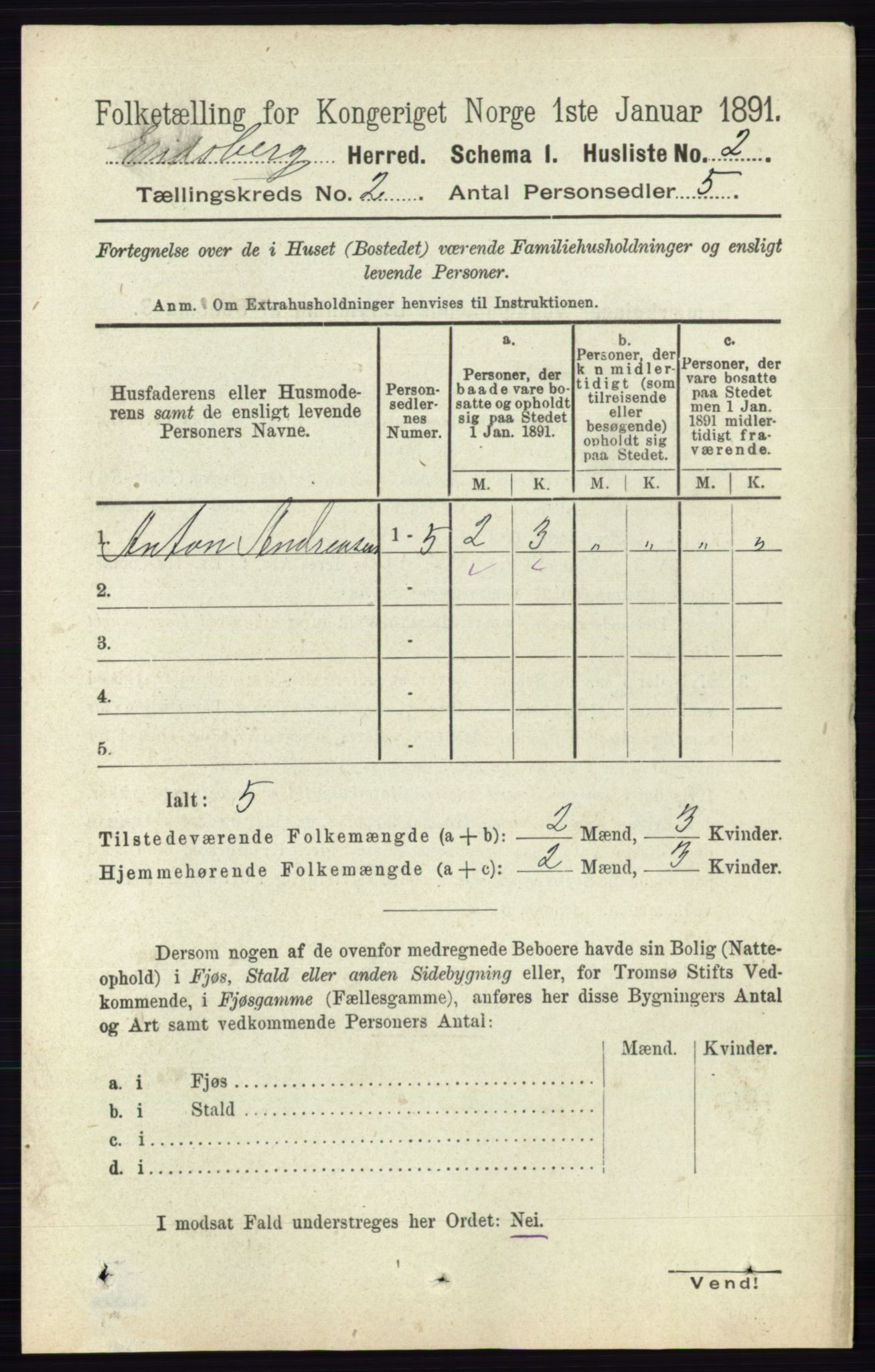 RA, 1891 census for 0125 Eidsberg, 1891, p. 759