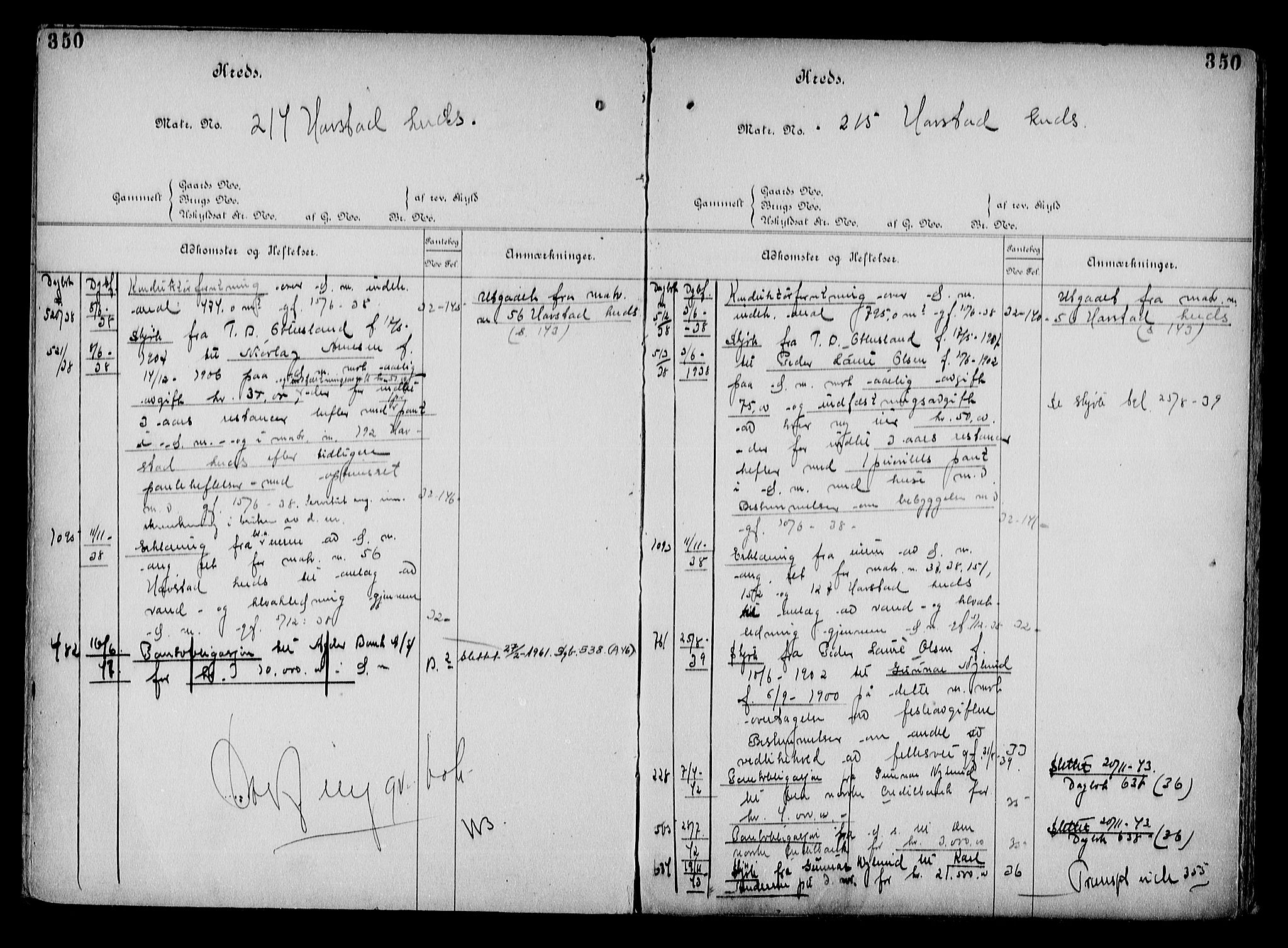 Arendal byfogd, AV/SAK-1222-0001/G/Ga/L0015: Mortgage register no. 13, 1860-1960, p. 350