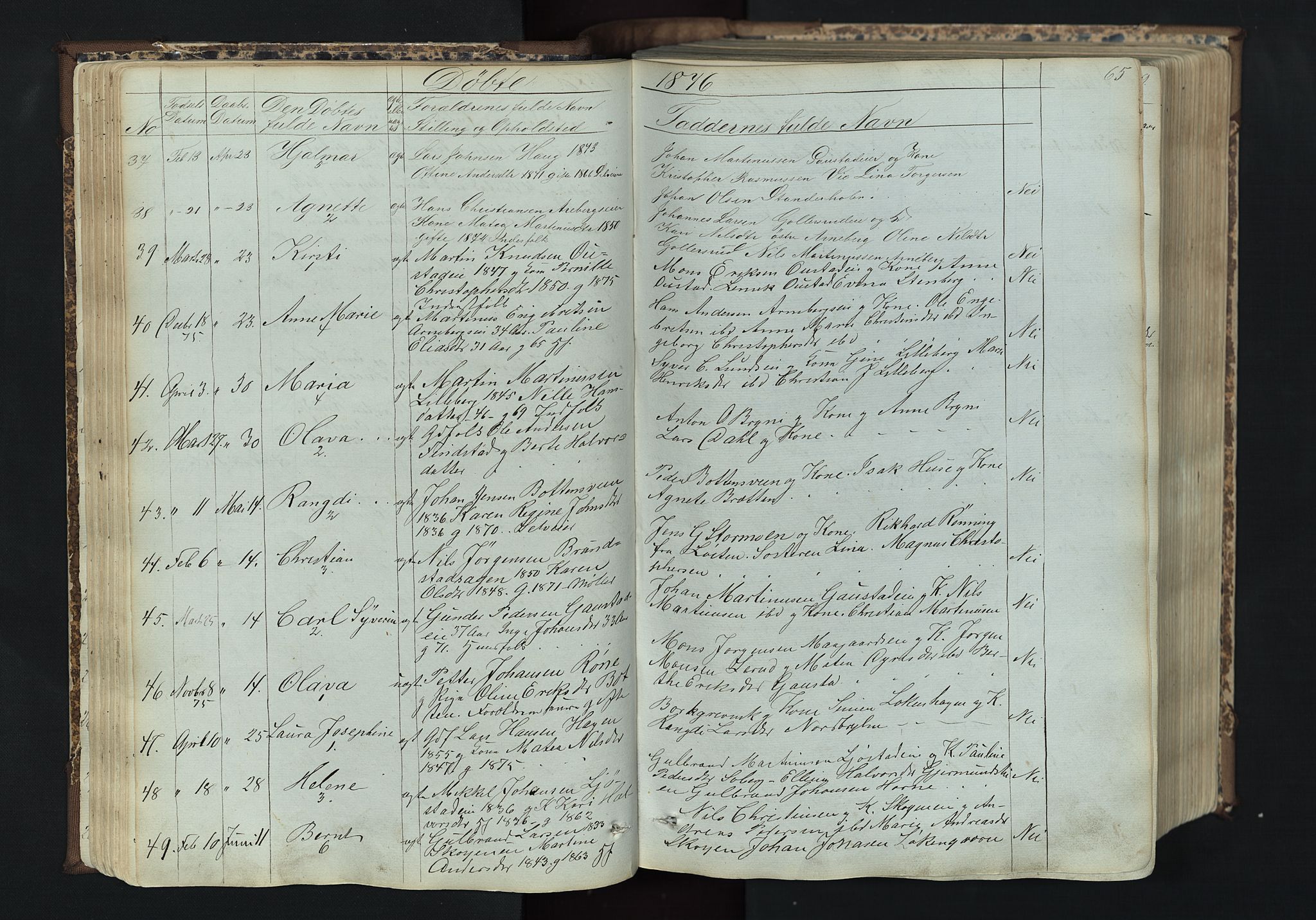 Romedal prestekontor, SAH/PREST-004/L/L0011: Parish register (copy) no. 11, 1867-1895, p. 65