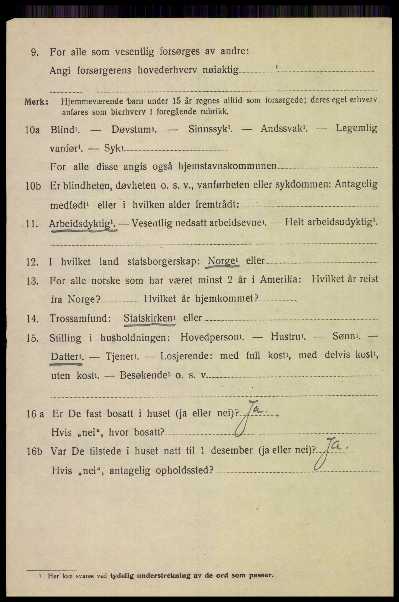 SAH, 1920 census for Trysil, 1920, p. 9462