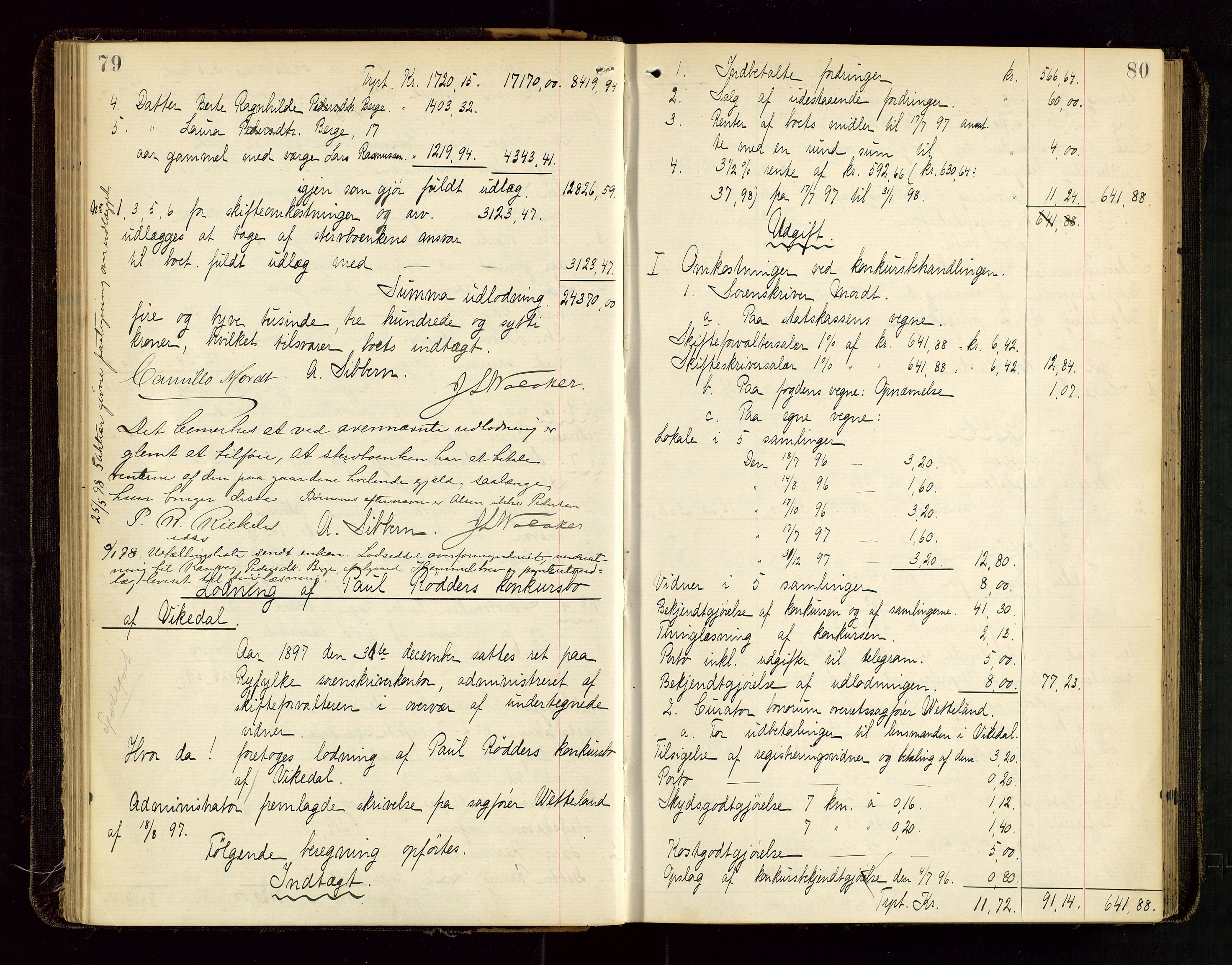 Ryfylke tingrett, AV/SAST-A-100055/001/IV/IVD/L0030: Skifteprotokoll, register i protokollen, 1897-1899, p. 79-80