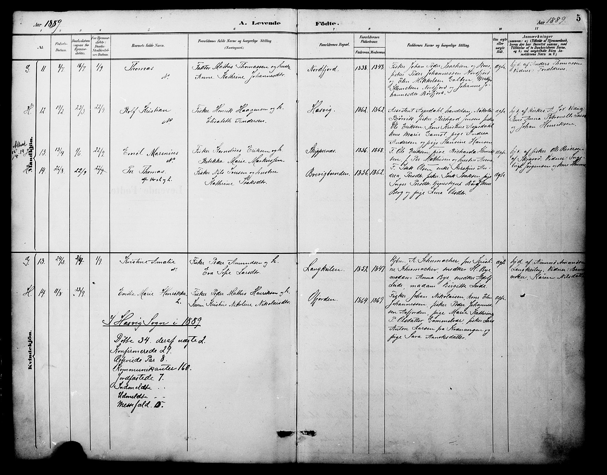 Loppa sokneprestkontor, SATØ/S-1339/H/Ha/L0008kirke: Parish register (official) no. 8, 1889-1907, p. 5
