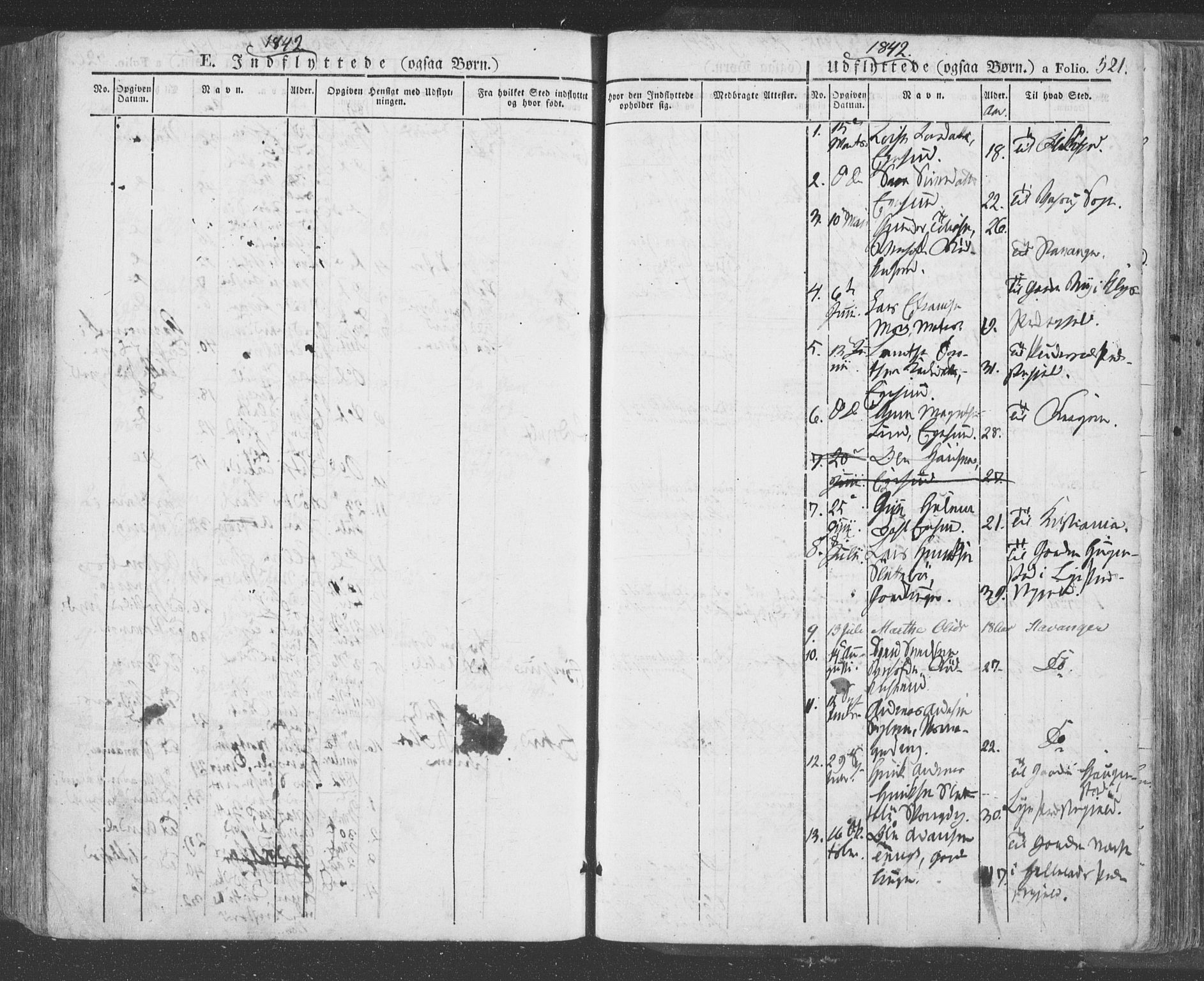 Eigersund sokneprestkontor, SAST/A-101807/S08/L0009: Parish register (official) no. A 9, 1827-1850, p. 521
