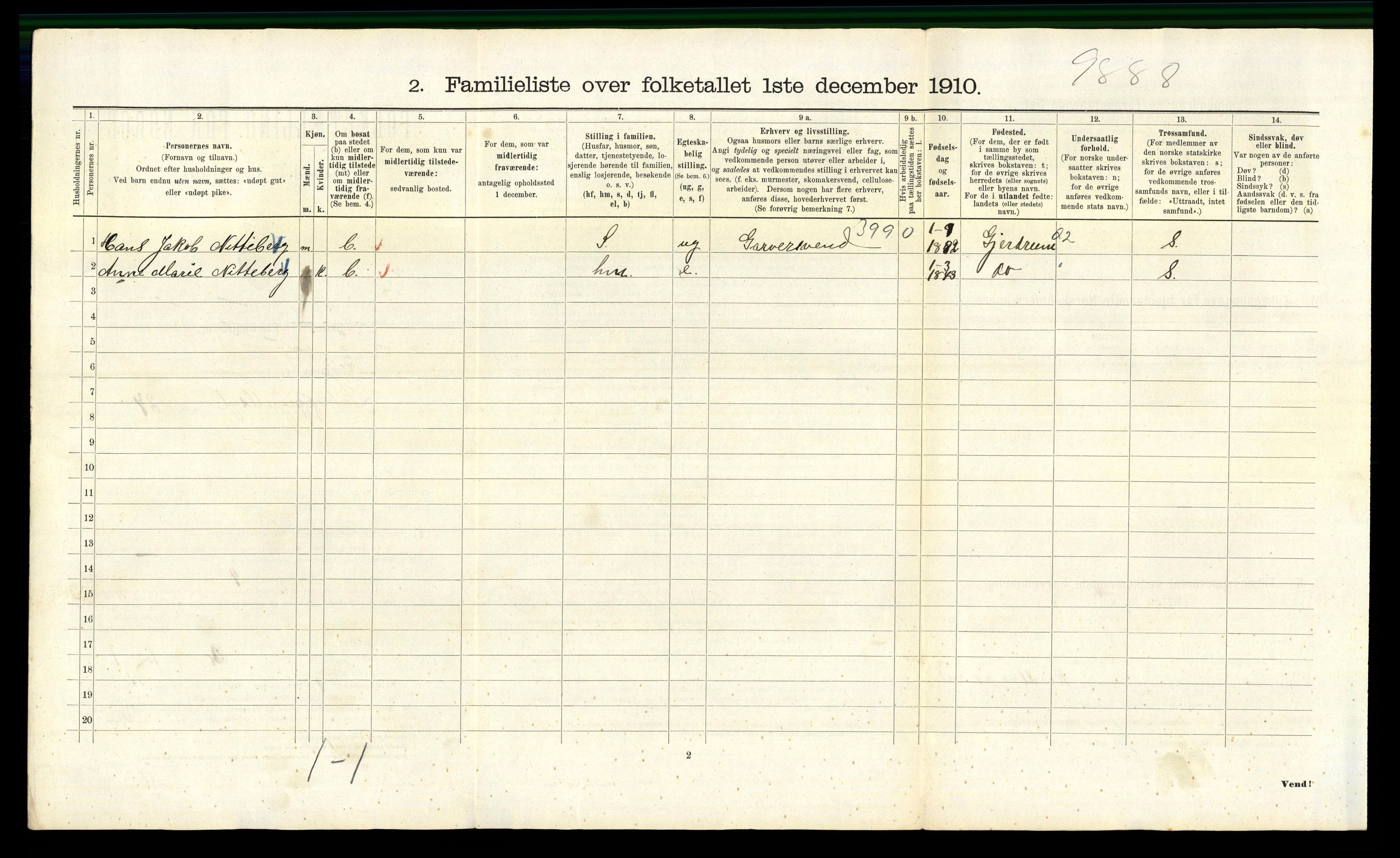 RA, 1910 census for Kristiania, 1910, p. 86192