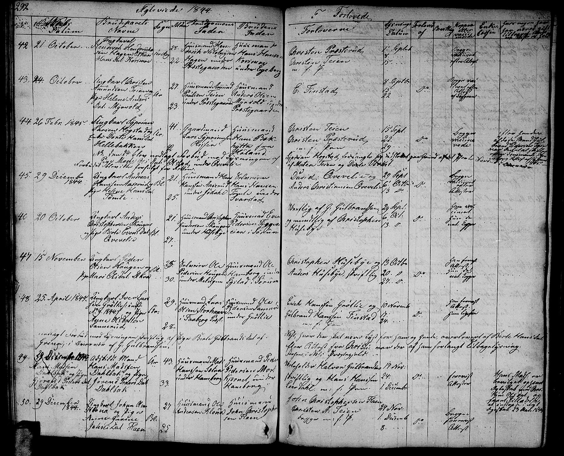 Aurskog prestekontor Kirkebøker, AV/SAO-A-10304a/G/Ga/L0002: Parish register (copy) no. I 2, 1829-1857, p. 292