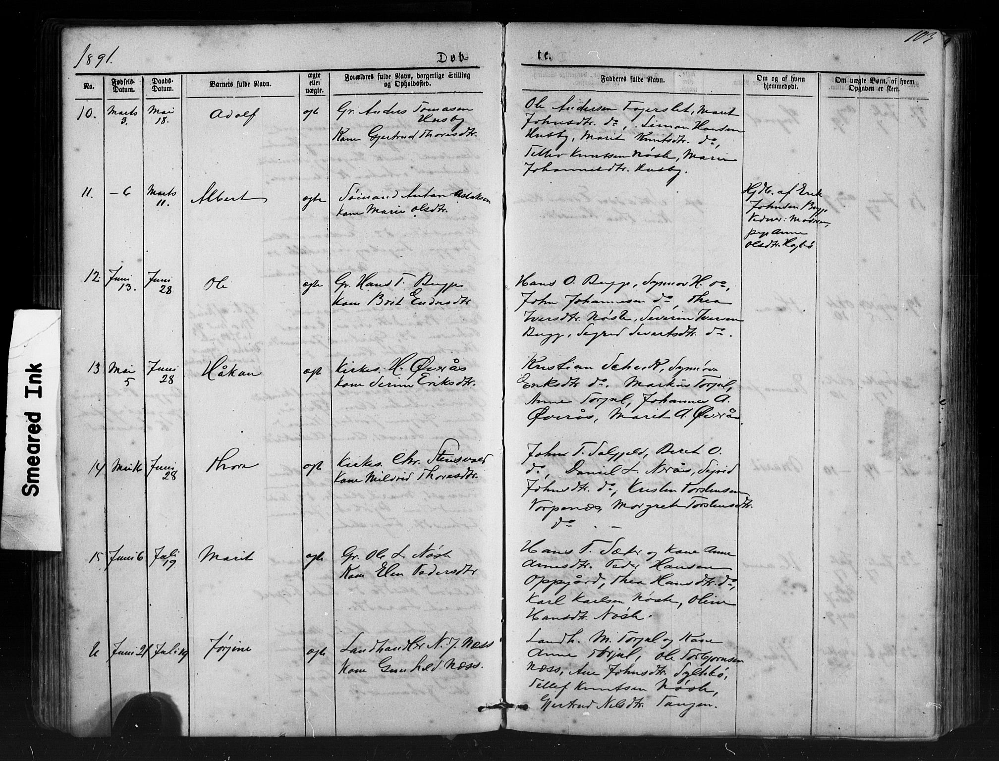 Ministerialprotokoller, klokkerbøker og fødselsregistre - Møre og Romsdal, AV/SAT-A-1454/552/L0638: Parish register (copy) no. 552C01, 1867-1902, p. 103