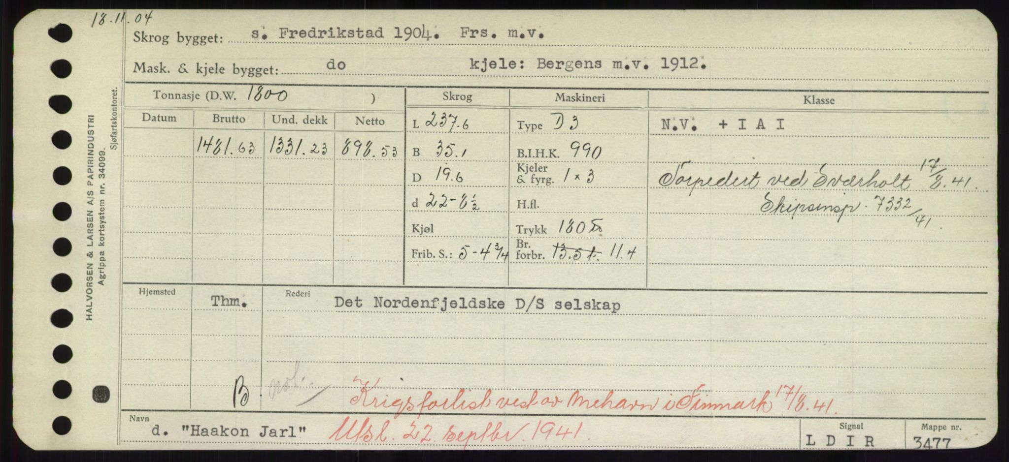 Sjøfartsdirektoratet med forløpere, Skipsmålingen, RA/S-1627/H/Hd/L0017: Fartøy, Holi-Hå, p. 553