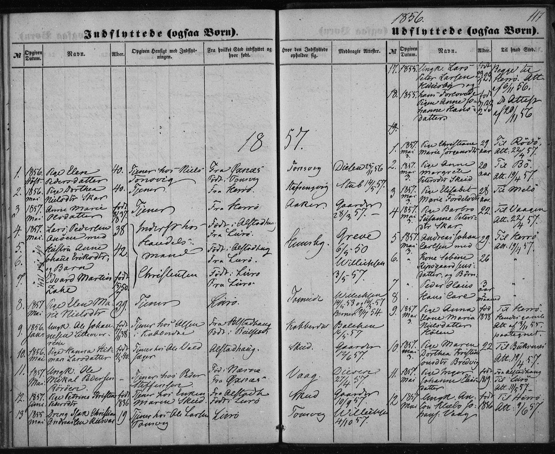 Ministerialprotokoller, klokkerbøker og fødselsregistre - Nordland, SAT/A-1459/835/L0523: Parish register (official) no. 835A01, 1855-1865, p. 117