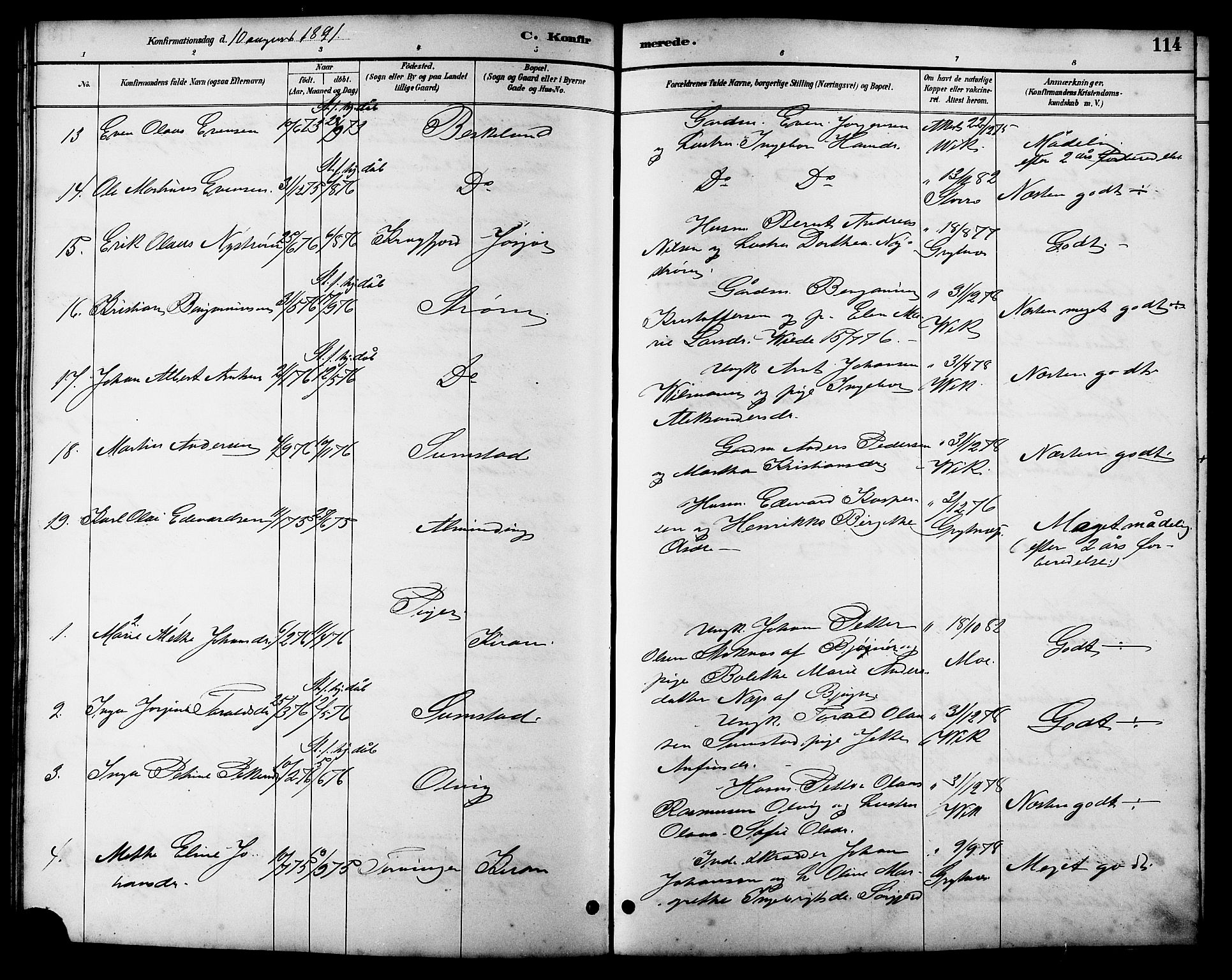 Ministerialprotokoller, klokkerbøker og fødselsregistre - Sør-Trøndelag, SAT/A-1456/657/L0716: Parish register (copy) no. 657C03, 1889-1904, p. 114