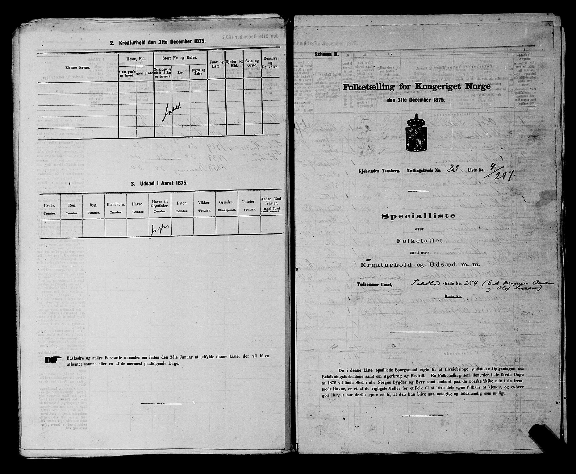 SAKO, 1875 census for 0705P Tønsberg, 1875, p. 729