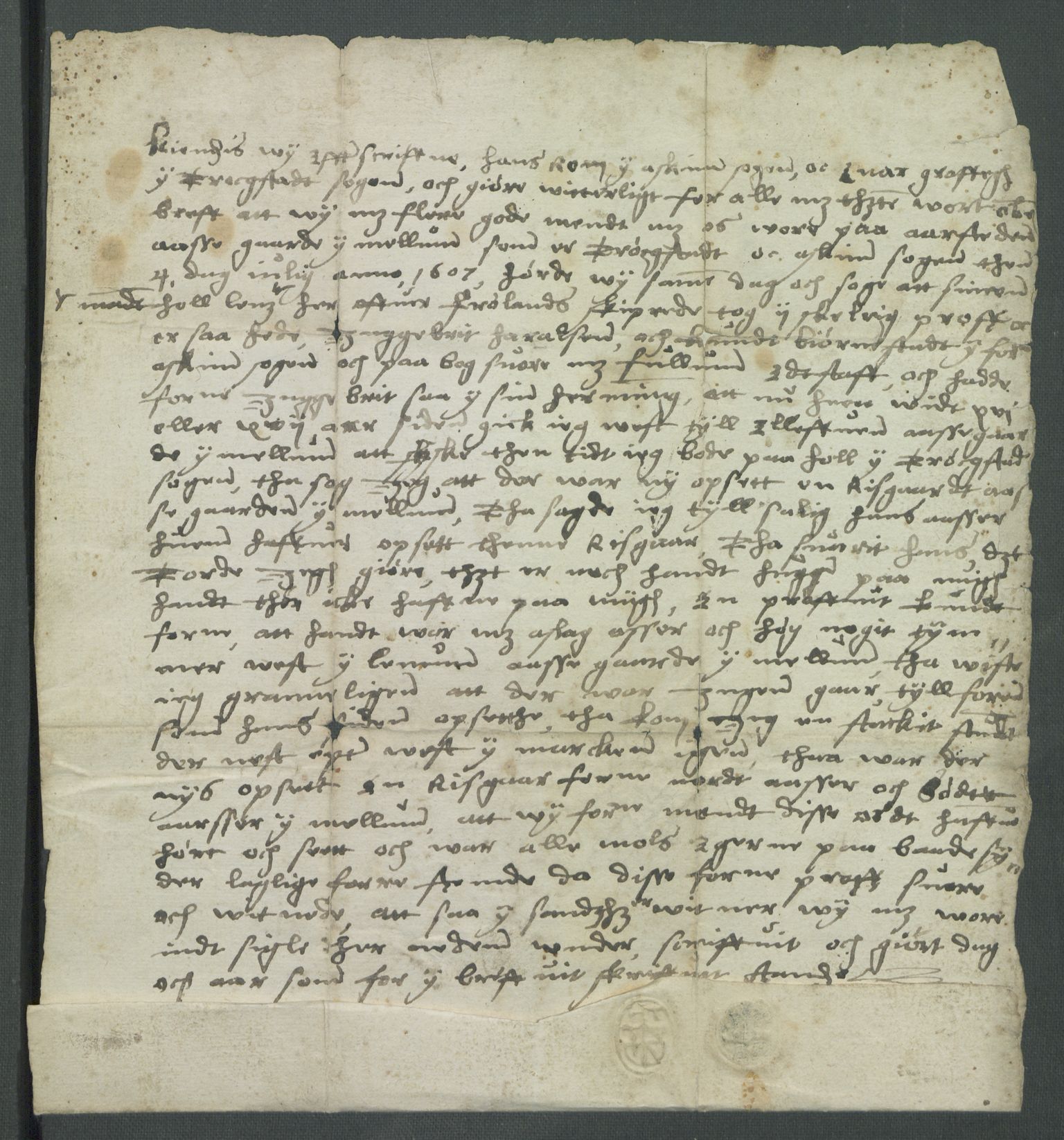 Riksarkivets diplomsamling, RA/EA-5965/F02/L0116: Dokumenter, 1607, p. 40