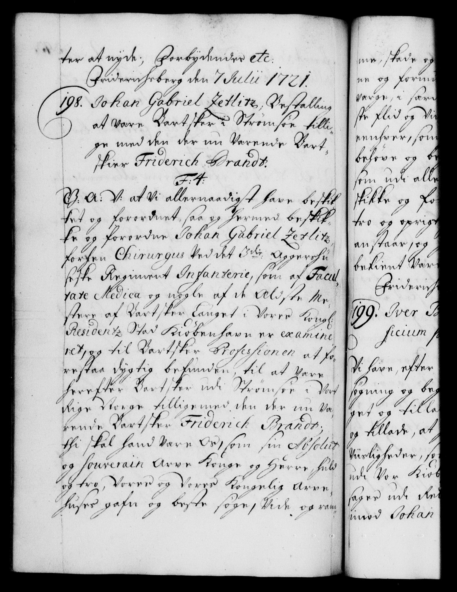 Danske Kanselli 1572-1799, AV/RA-EA-3023/F/Fc/Fca/Fcaa/L0023: Norske registre, 1720-1722, p. 343b