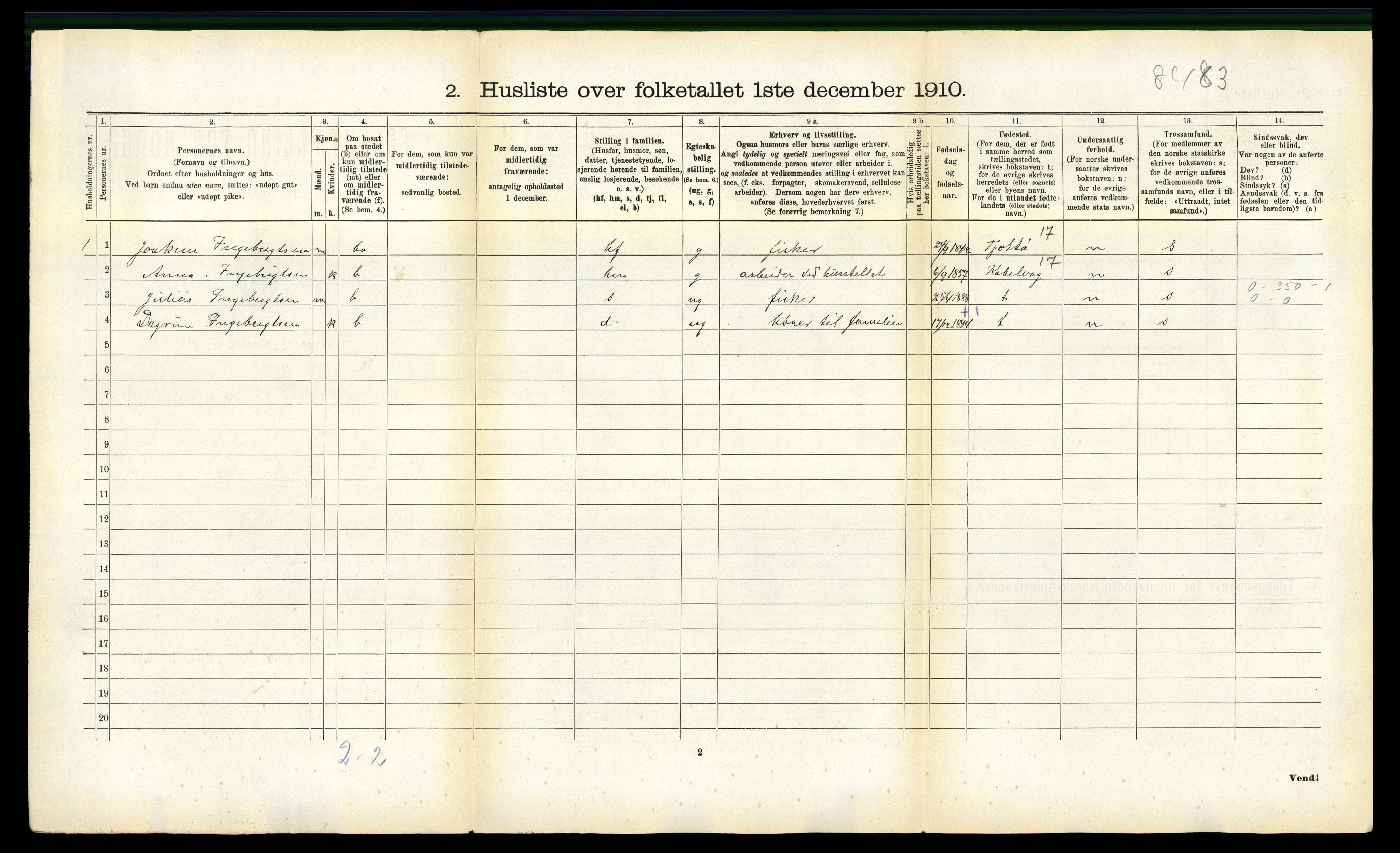 RA, 1910 census for Tjeldsund, 1910, p. 149