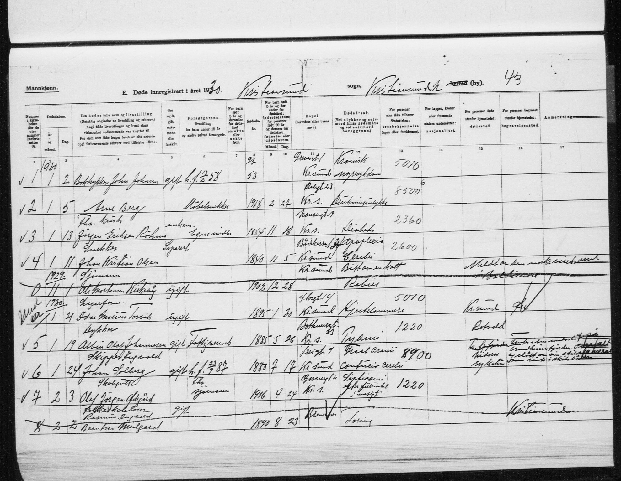 Ministerialprotokoller, klokkerbøker og fødselsregistre - Møre og Romsdal, AV/SAT-A-1454/572/L0863: Parish register (official) no. 572D07, 1917-1935