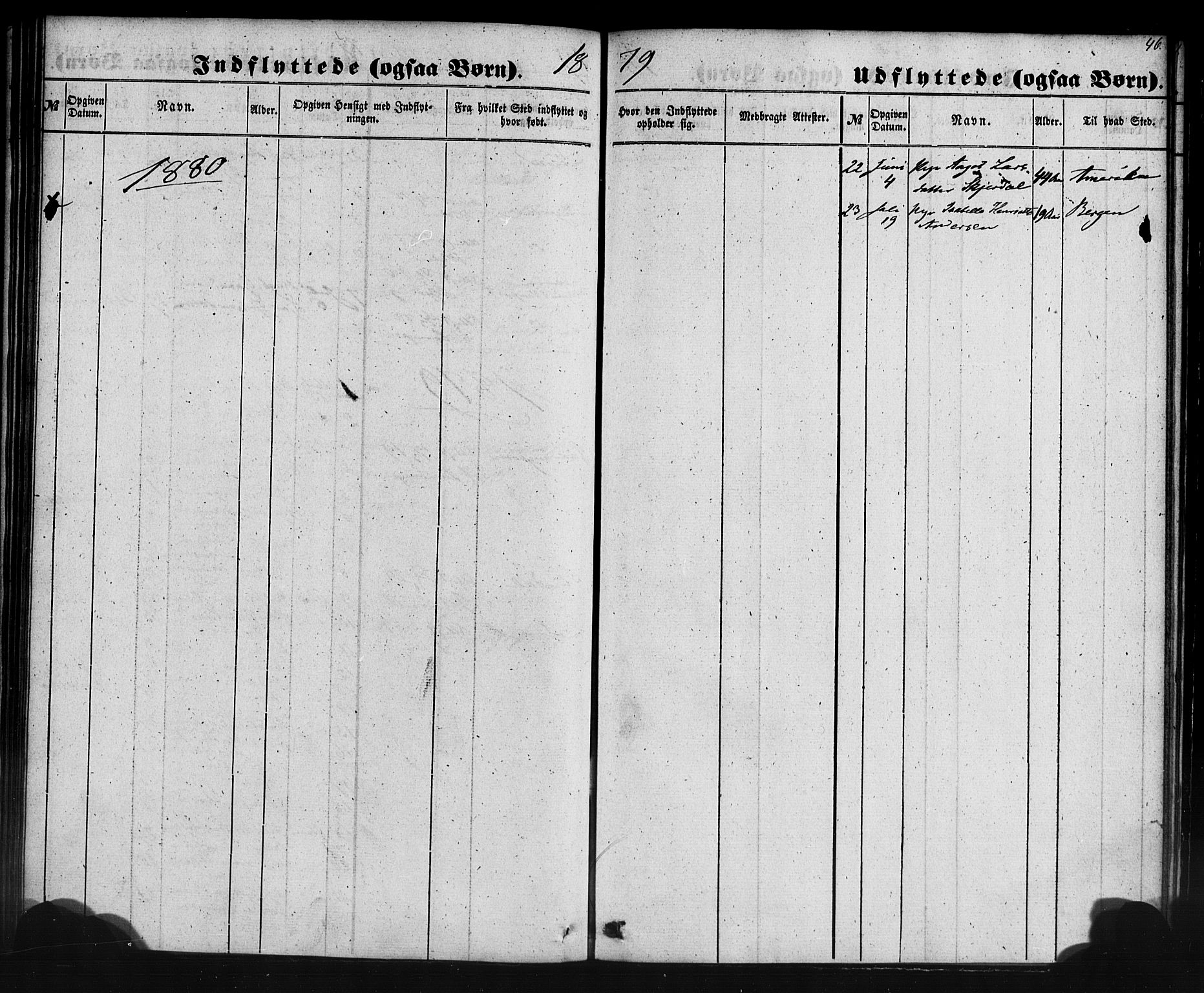 Aurland sokneprestembete, SAB/A-99937/H/Ha/Haa/L0012: Parish register (official) no. A 12, 1858-1879, p. 46