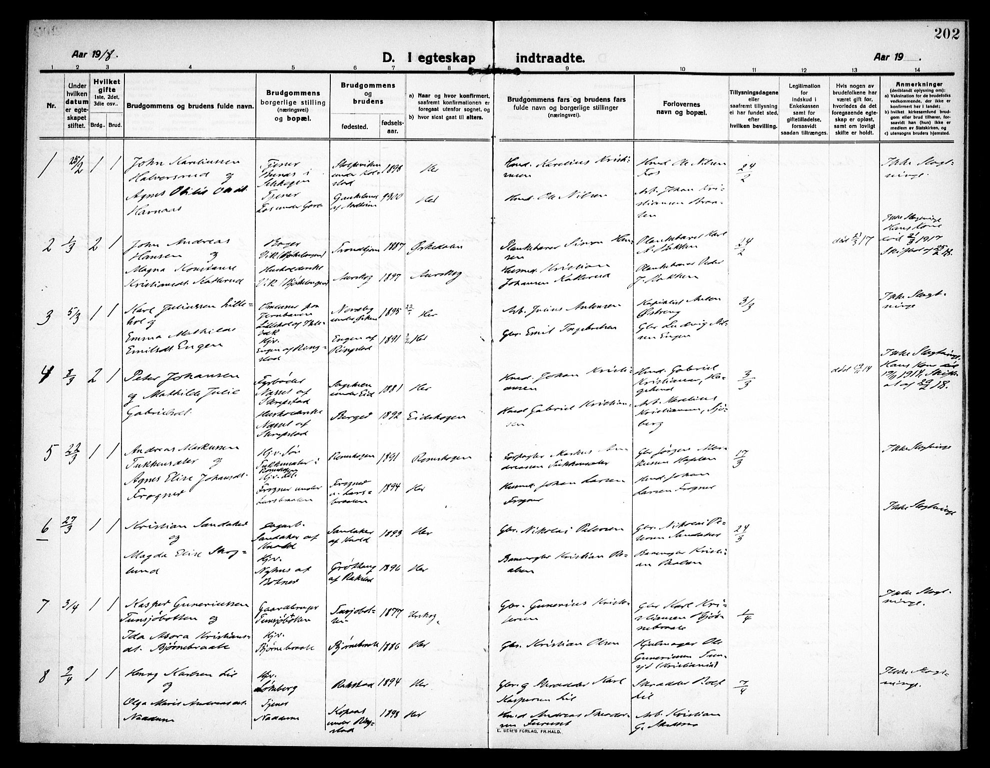 Høland prestekontor Kirkebøker, SAO/A-10346a/F/Fa/L0016: Parish register (official) no. I 16, 1912-1921, p. 202