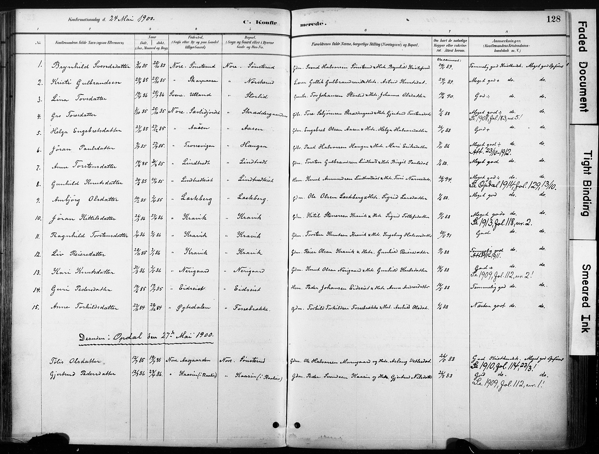 Nore kirkebøker, AV/SAKO-A-238/F/Fb/L0002: Parish register (official) no. II 2, 1886-1906, p. 128