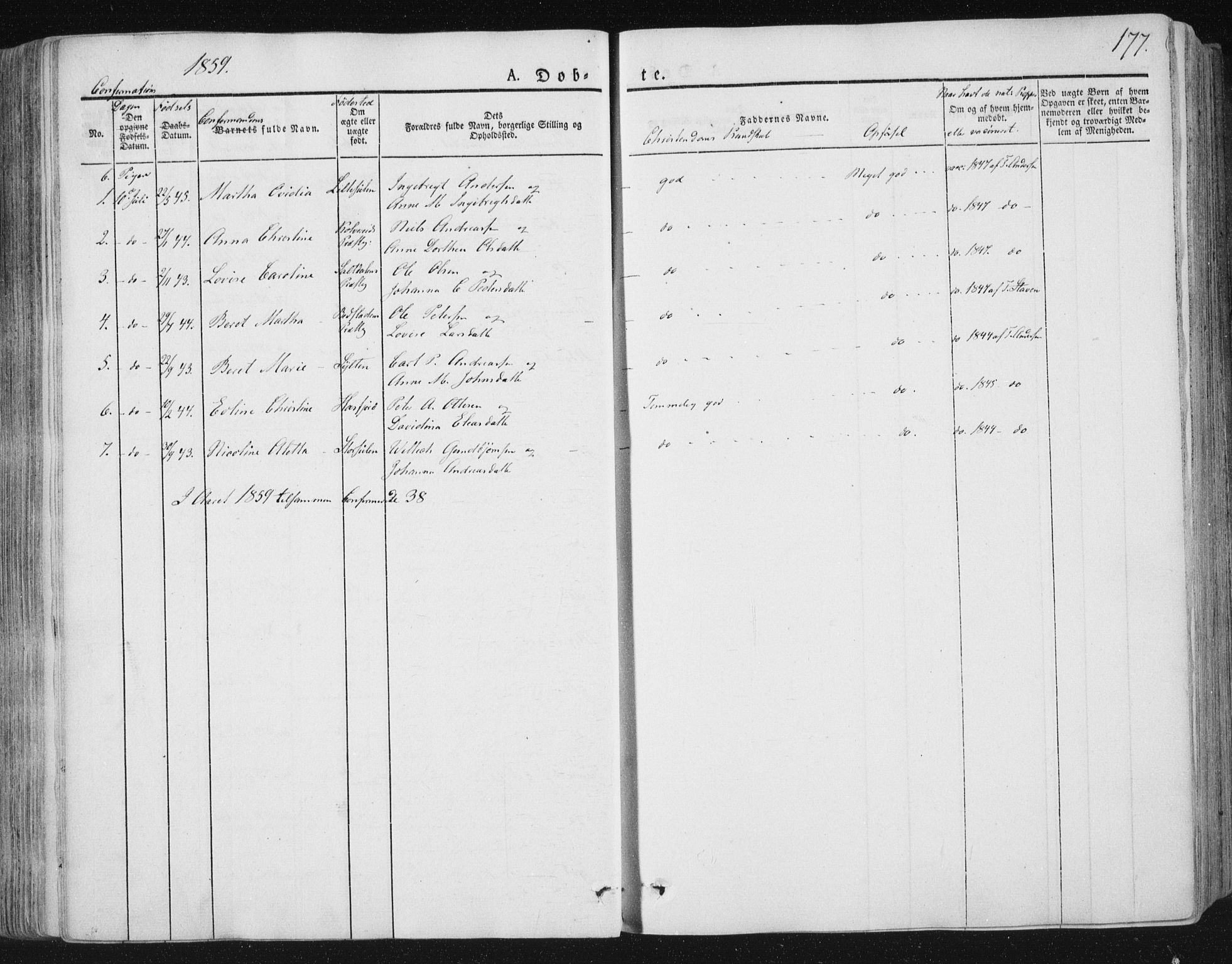 Ministerialprotokoller, klokkerbøker og fødselsregistre - Nord-Trøndelag, AV/SAT-A-1458/784/L0669: Parish register (official) no. 784A04, 1829-1859, p. 177