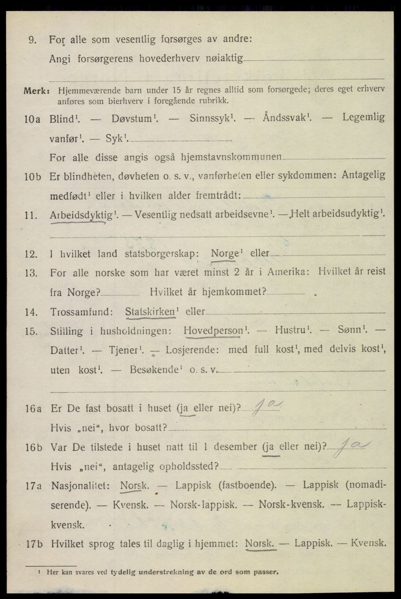 SAT, 1920 census for Mosvik, 1920, p. 853