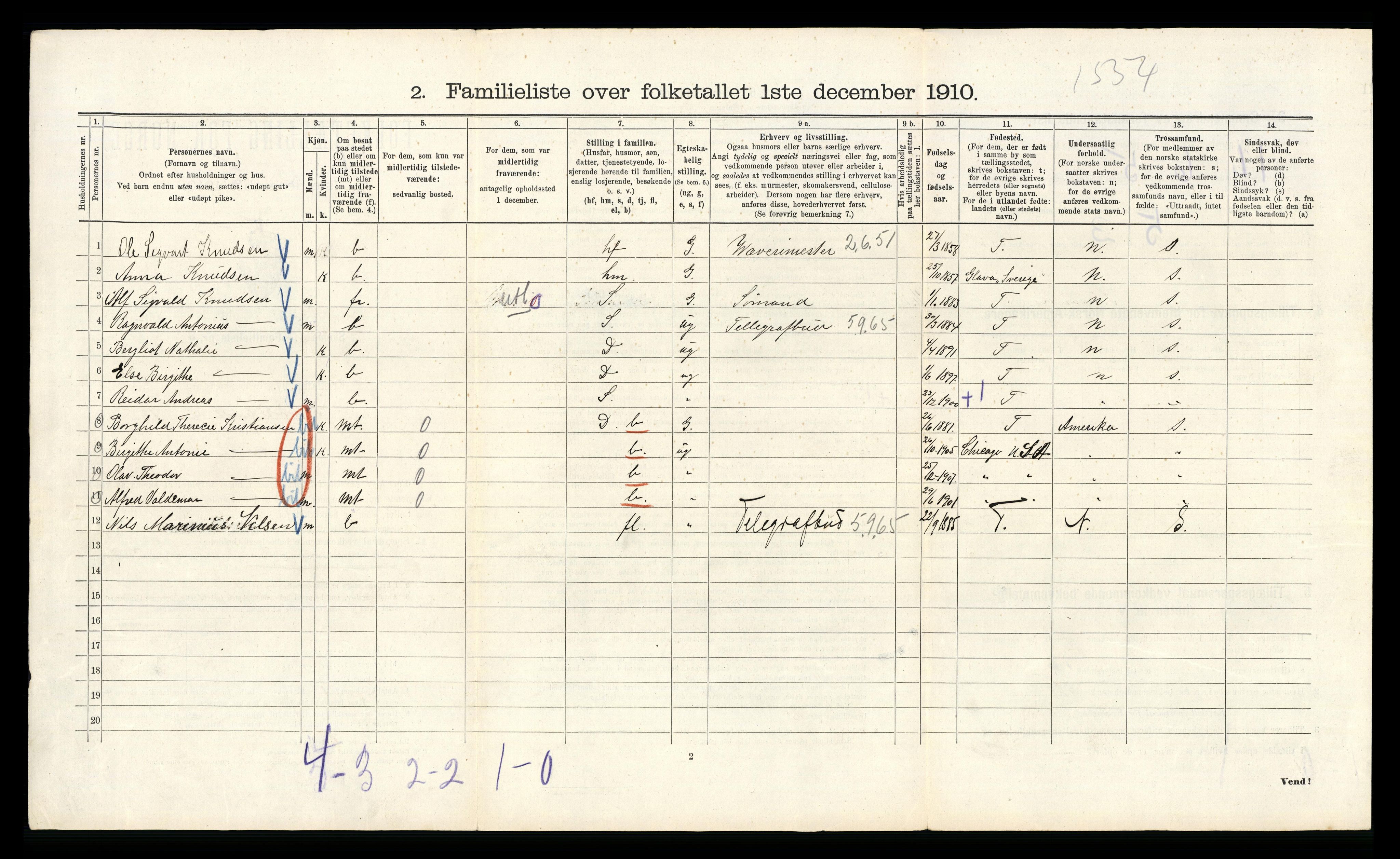 RA, 1910 census for Kristiania, 1910, p. 109688