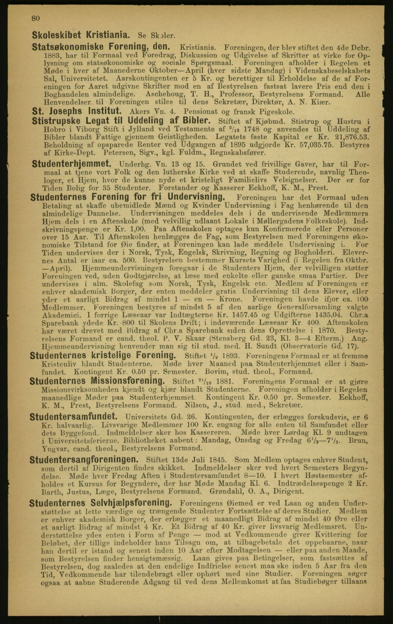 Kristiania/Oslo adressebok, PUBL/-, 1897, p. 80