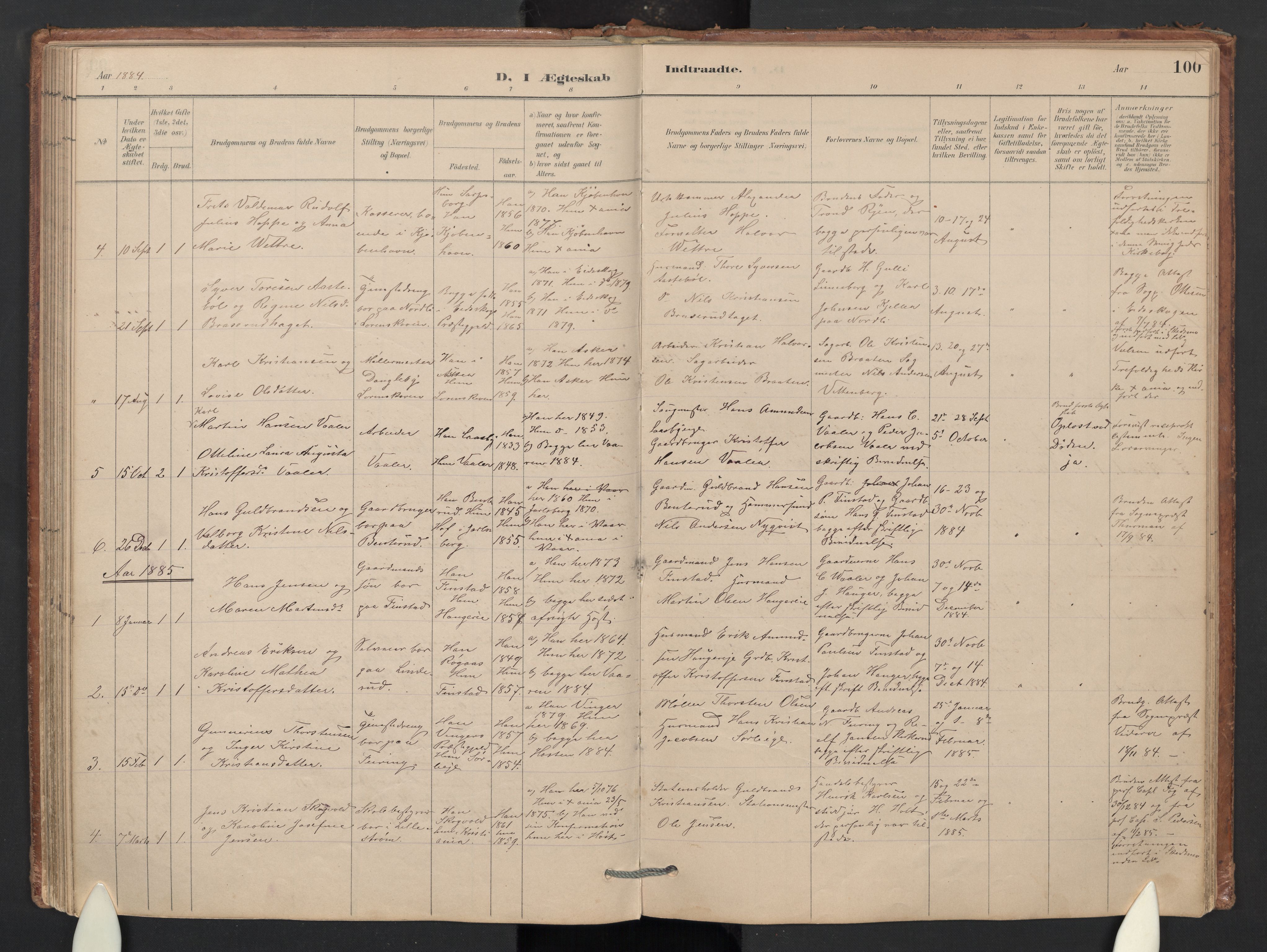 Skedsmo prestekontor Kirkebøker, AV/SAO-A-10033a/G/Gb/L0001: Parish register (copy) no. II 1, 1883-1903, p. 100