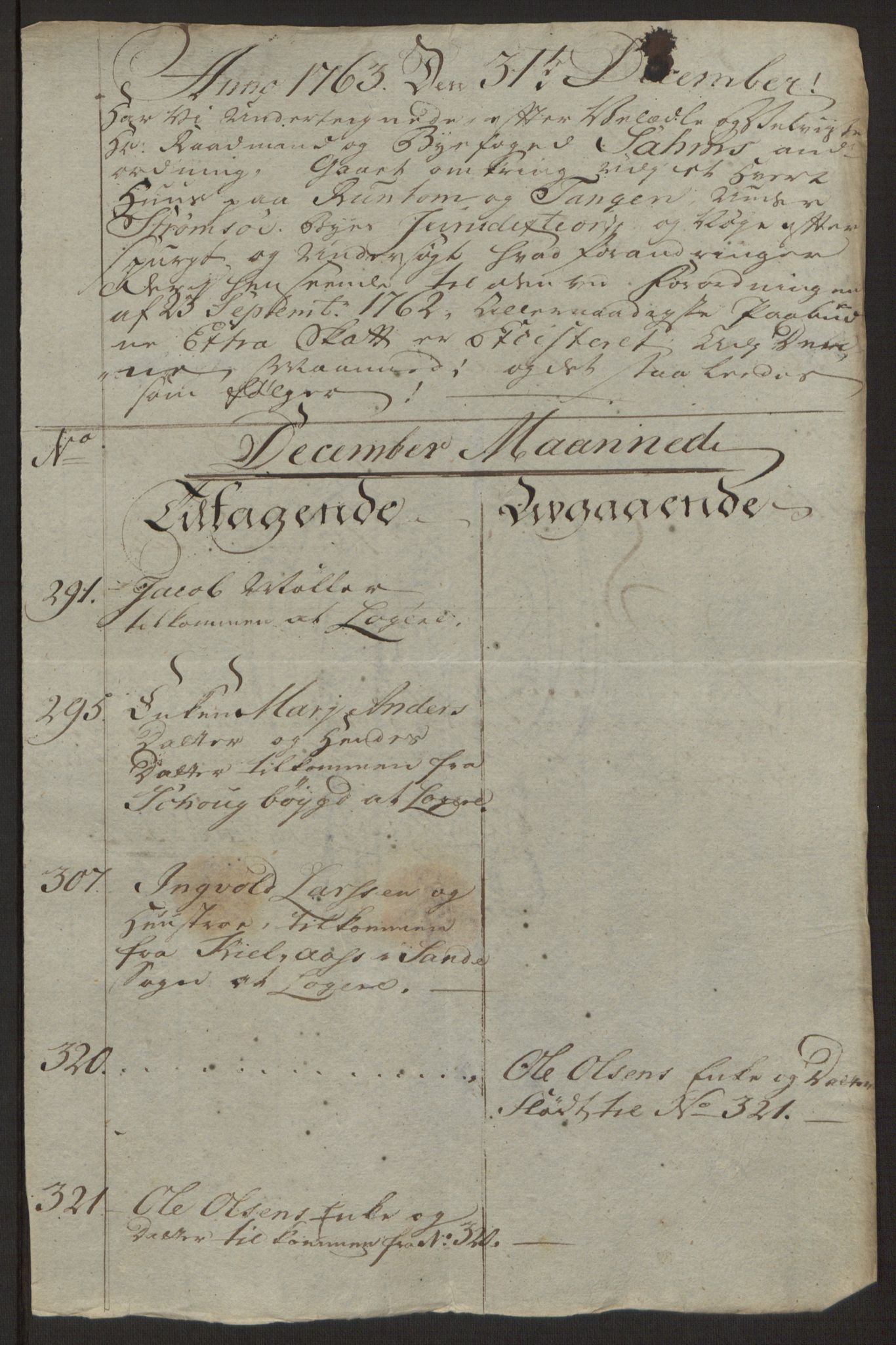 Rentekammeret inntil 1814, Reviderte regnskaper, Byregnskaper, AV/RA-EA-4066/R/Rg/L0144/0001: [G4] Kontribusjonsregnskap / Ekstraskatt, 1762-1767, p. 173