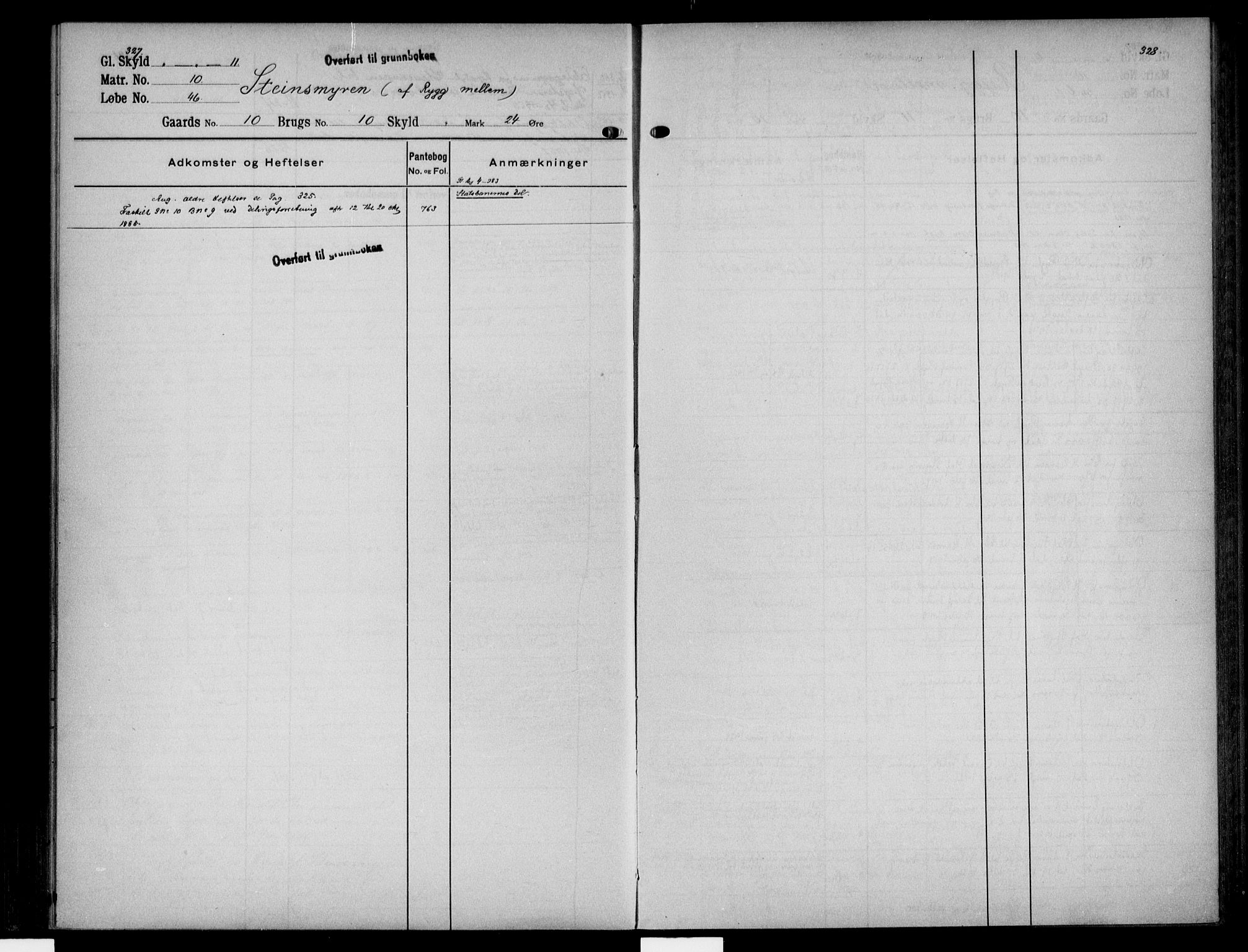 Eiker, Modum og Sigdal sorenskriveri, AV/SAKO-A-123/G/Gb/Gbf/L0001: Mortgage register no. VI 1, p. 327-328