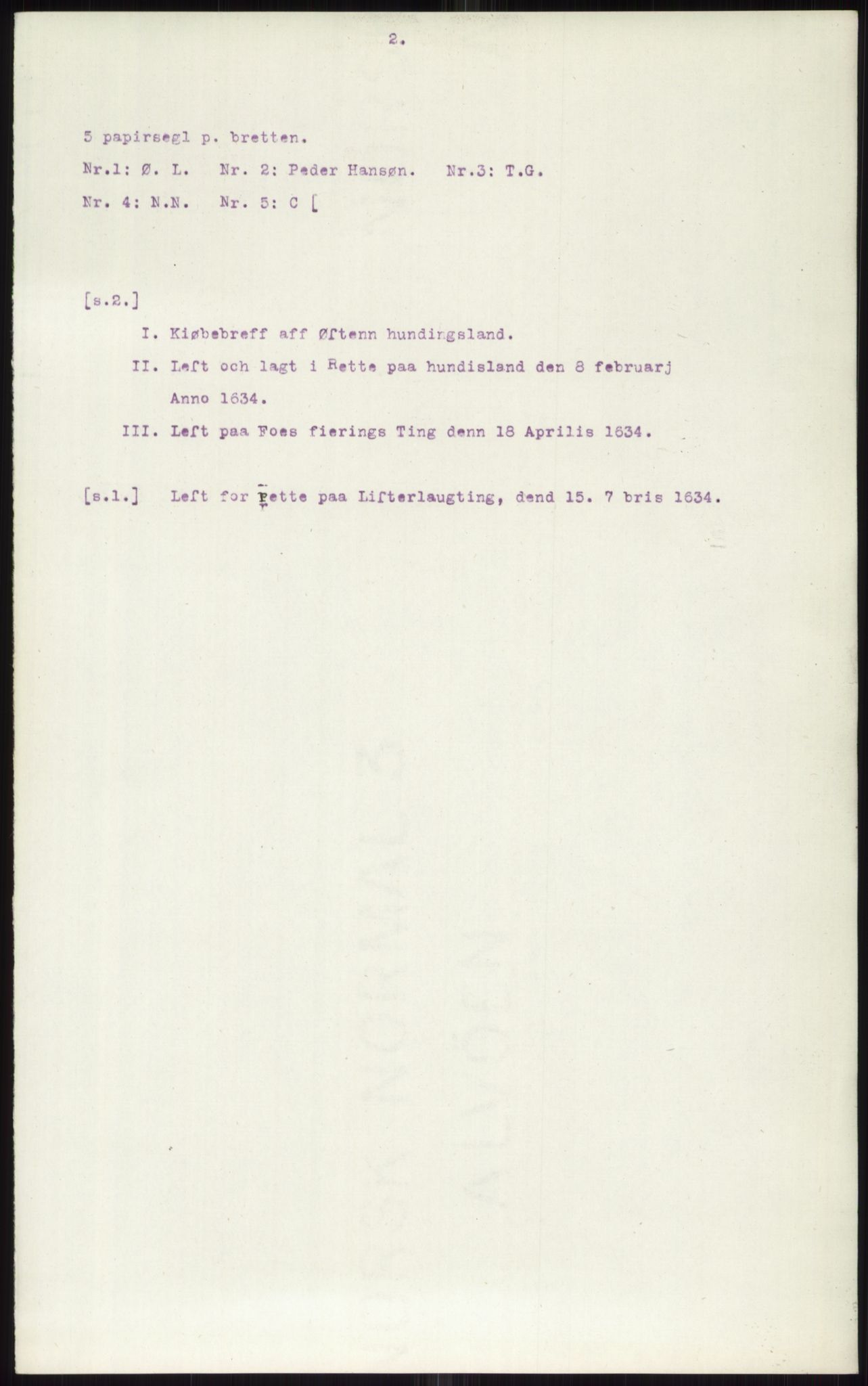 Samlinger til kildeutgivelse, Diplomavskriftsamlingen, AV/RA-EA-4053/H/Ha, p. 3101