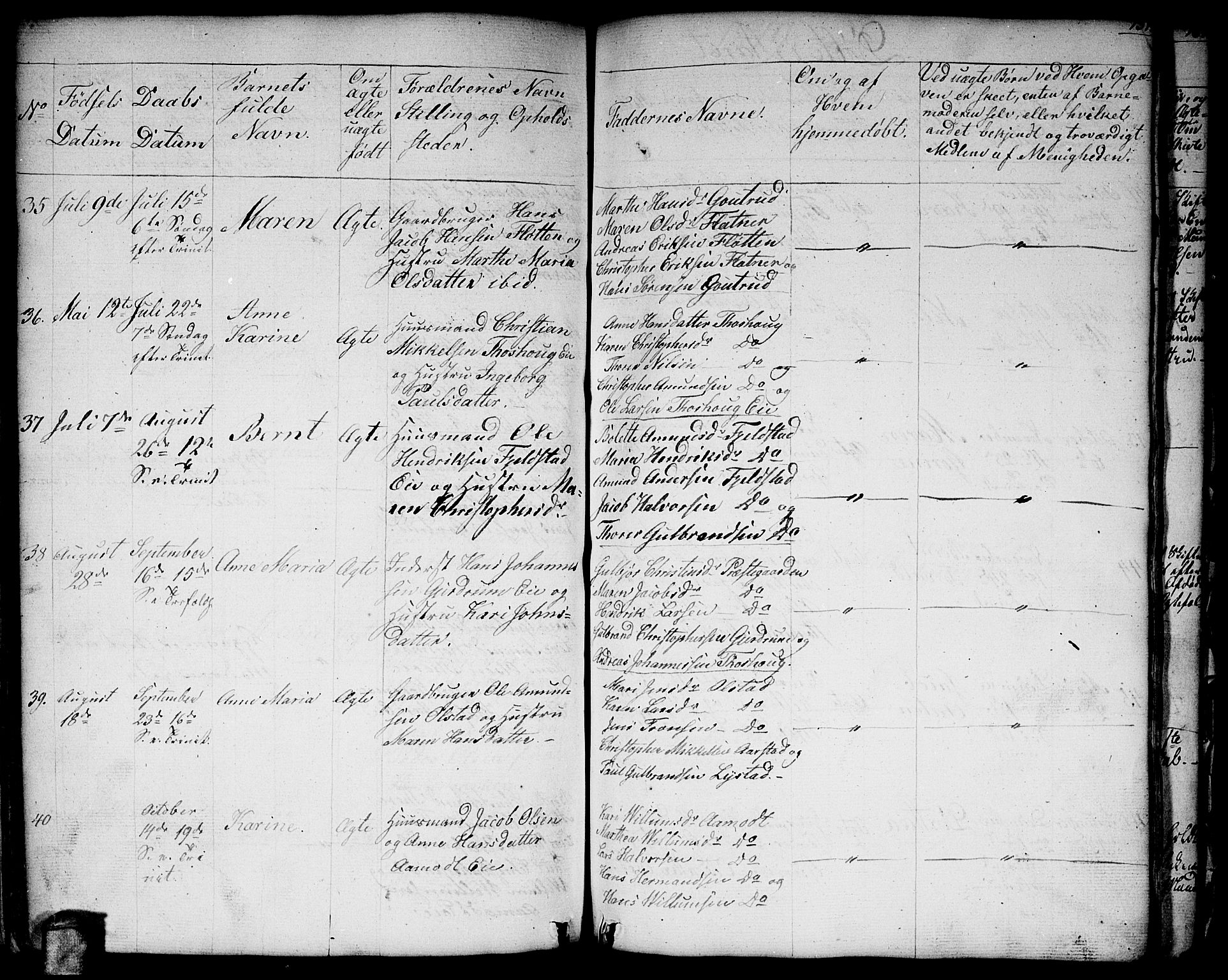 Gjerdrum prestekontor Kirkebøker, SAO/A-10412b/G/Ga/L0002: Parish register (copy) no. I 2, 1836-1850, p. 151