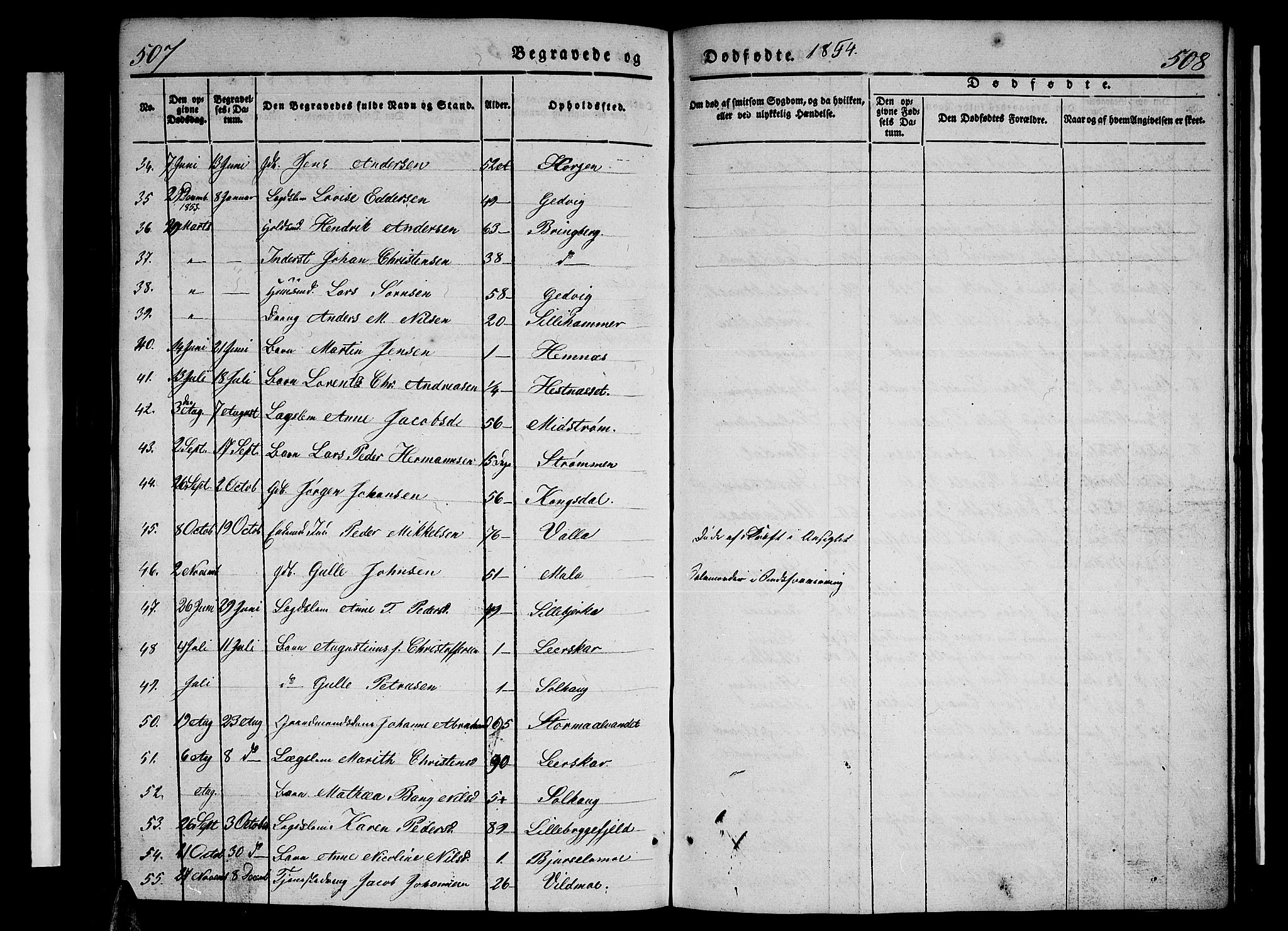 Ministerialprotokoller, klokkerbøker og fødselsregistre - Nordland, AV/SAT-A-1459/825/L0364: Parish register (copy) no. 825C01, 1841-1863, p. 507-508