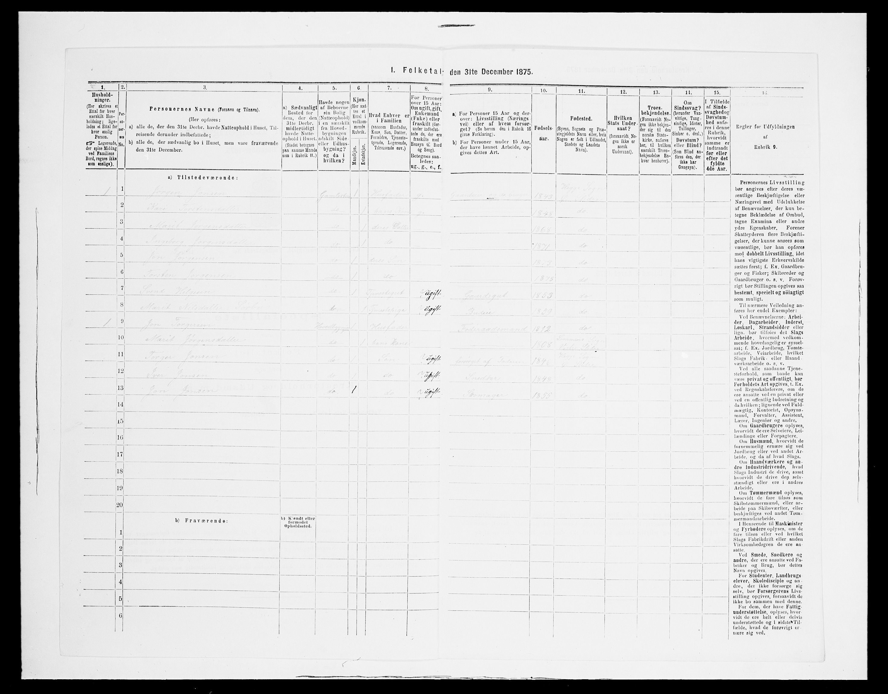 SAH, 1875 census for 0544P Øystre Slidre, 1875, p. 339