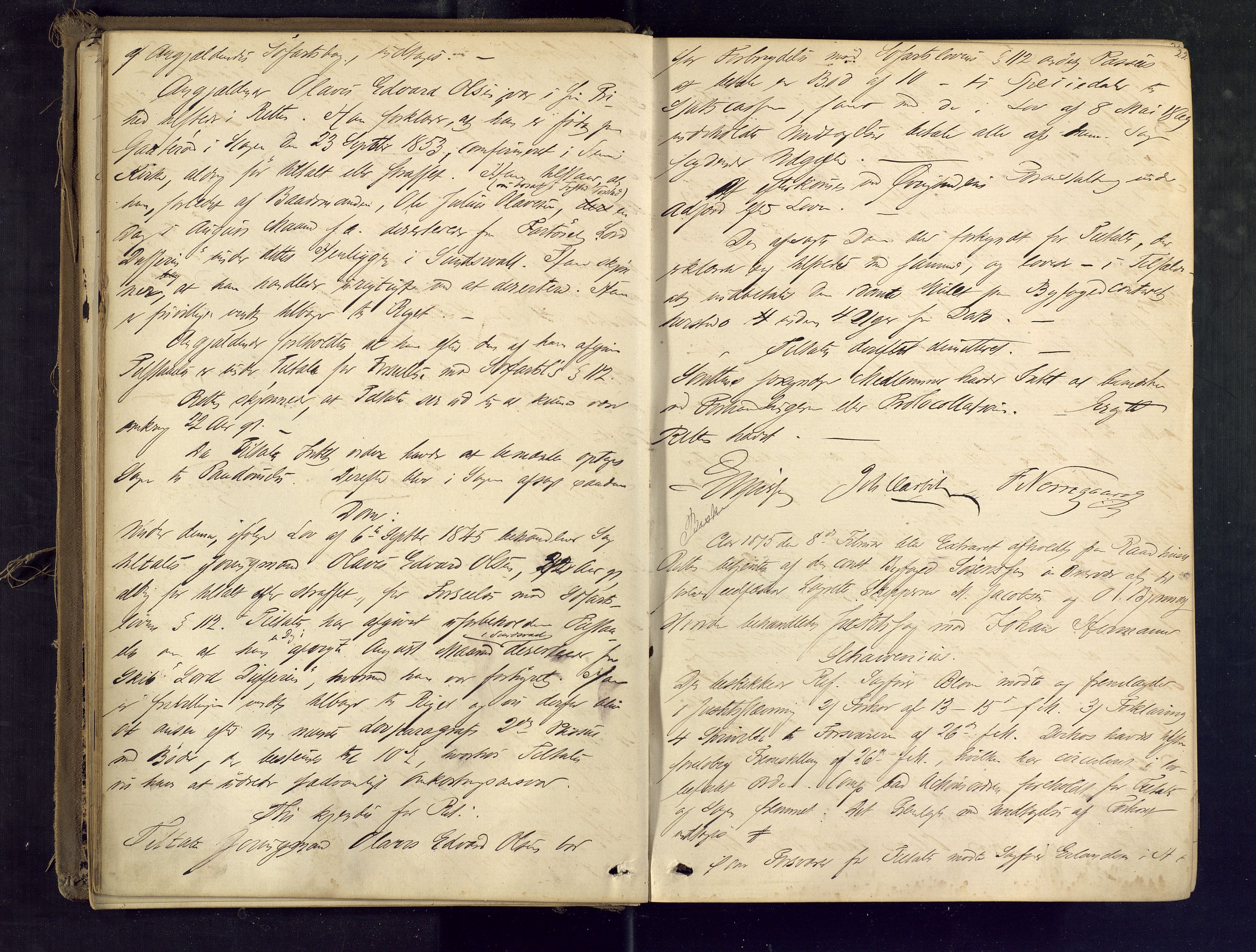 Tønsberg byfogd, AV/SAKO-A-224/F/Fb/L0008: Ekstrarettsprotokoll, 1874-1878, p. 21b-22a