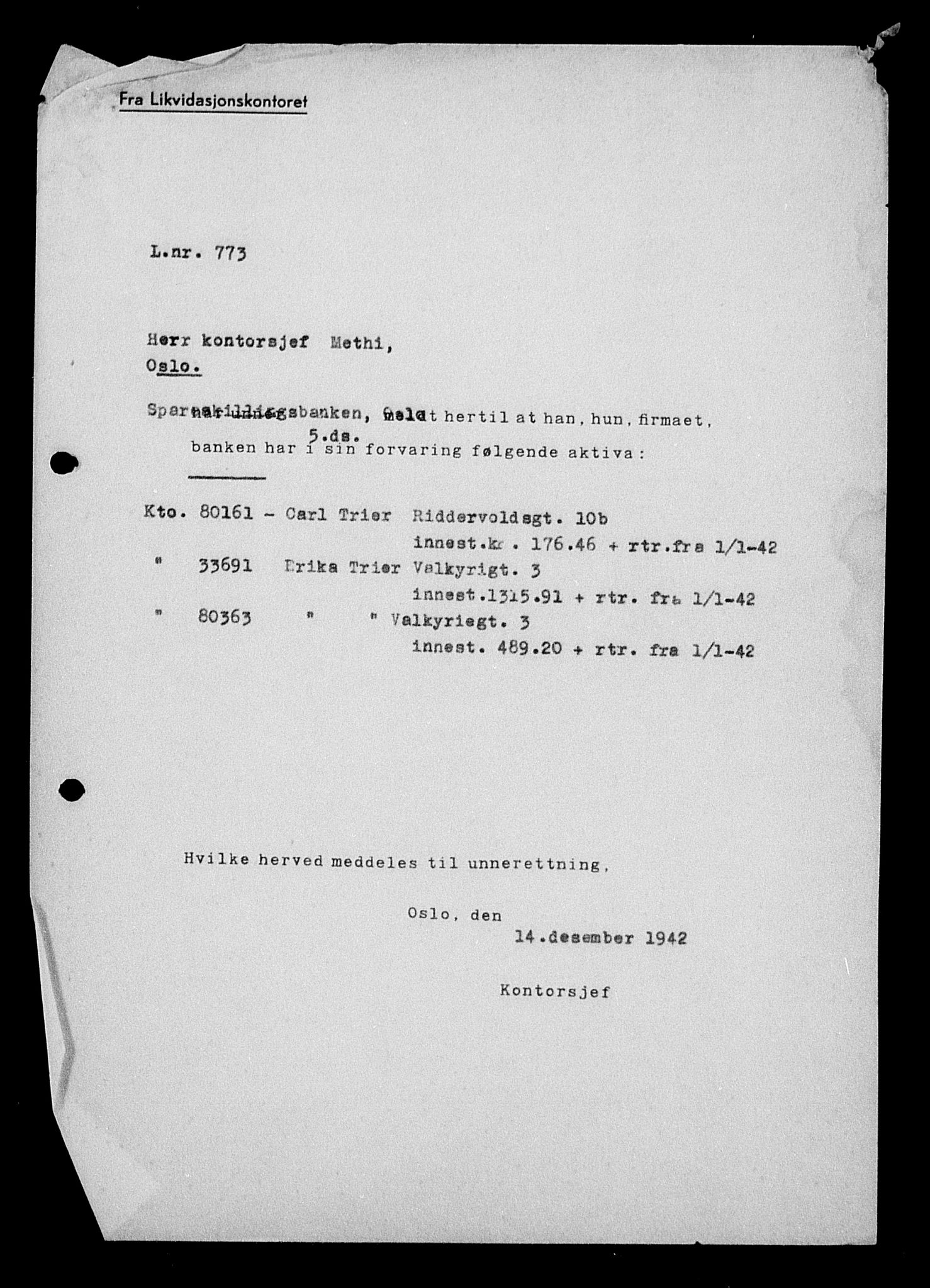 Justisdepartementet, Tilbakeføringskontoret for inndratte formuer, AV/RA-S-1564/H/Hc/Hcc/L0984: --, 1945-1947, p. 429