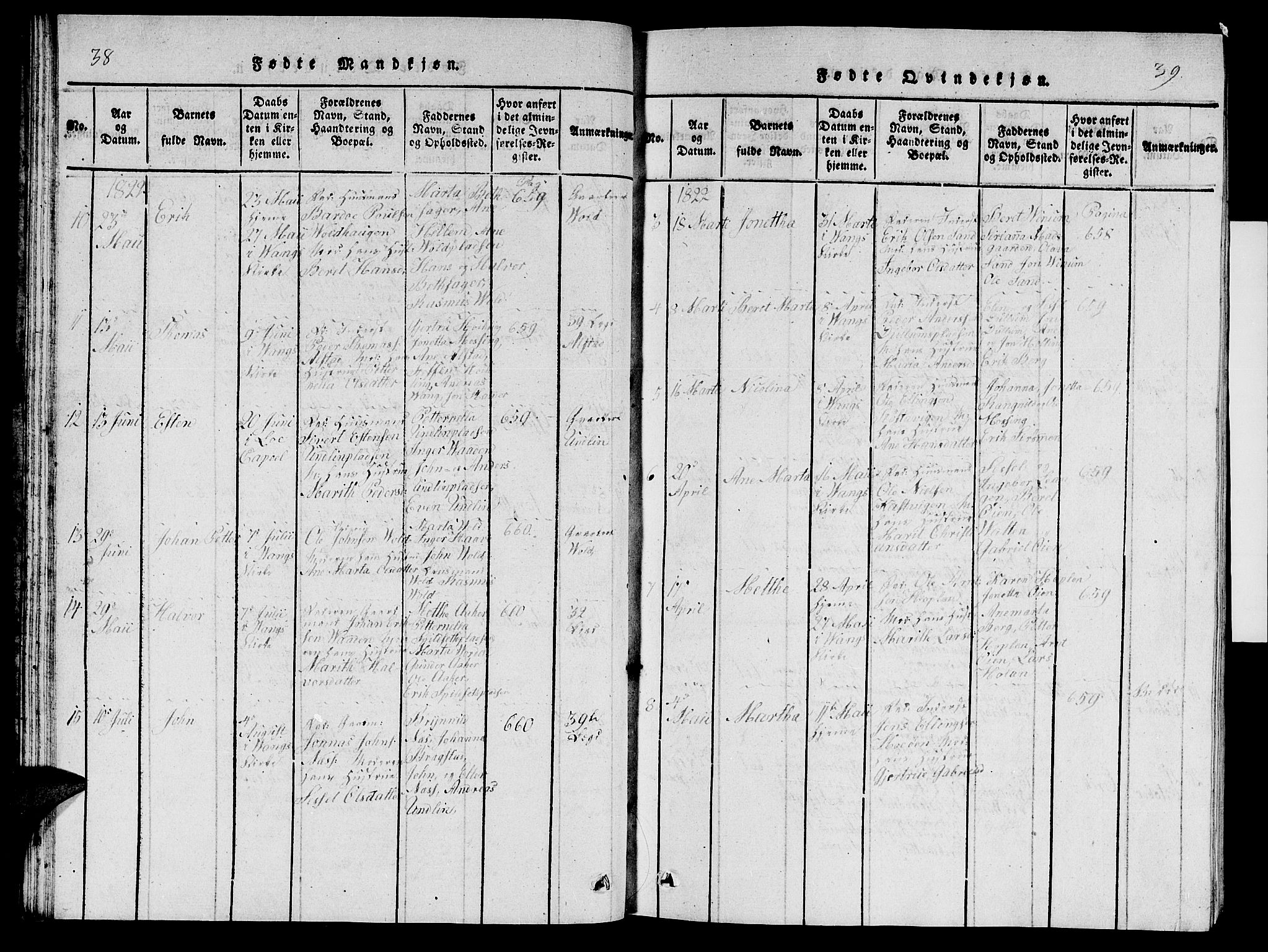 Ministerialprotokoller, klokkerbøker og fødselsregistre - Nord-Trøndelag, SAT/A-1458/714/L0132: Parish register (copy) no. 714C01, 1817-1824, p. 38-39