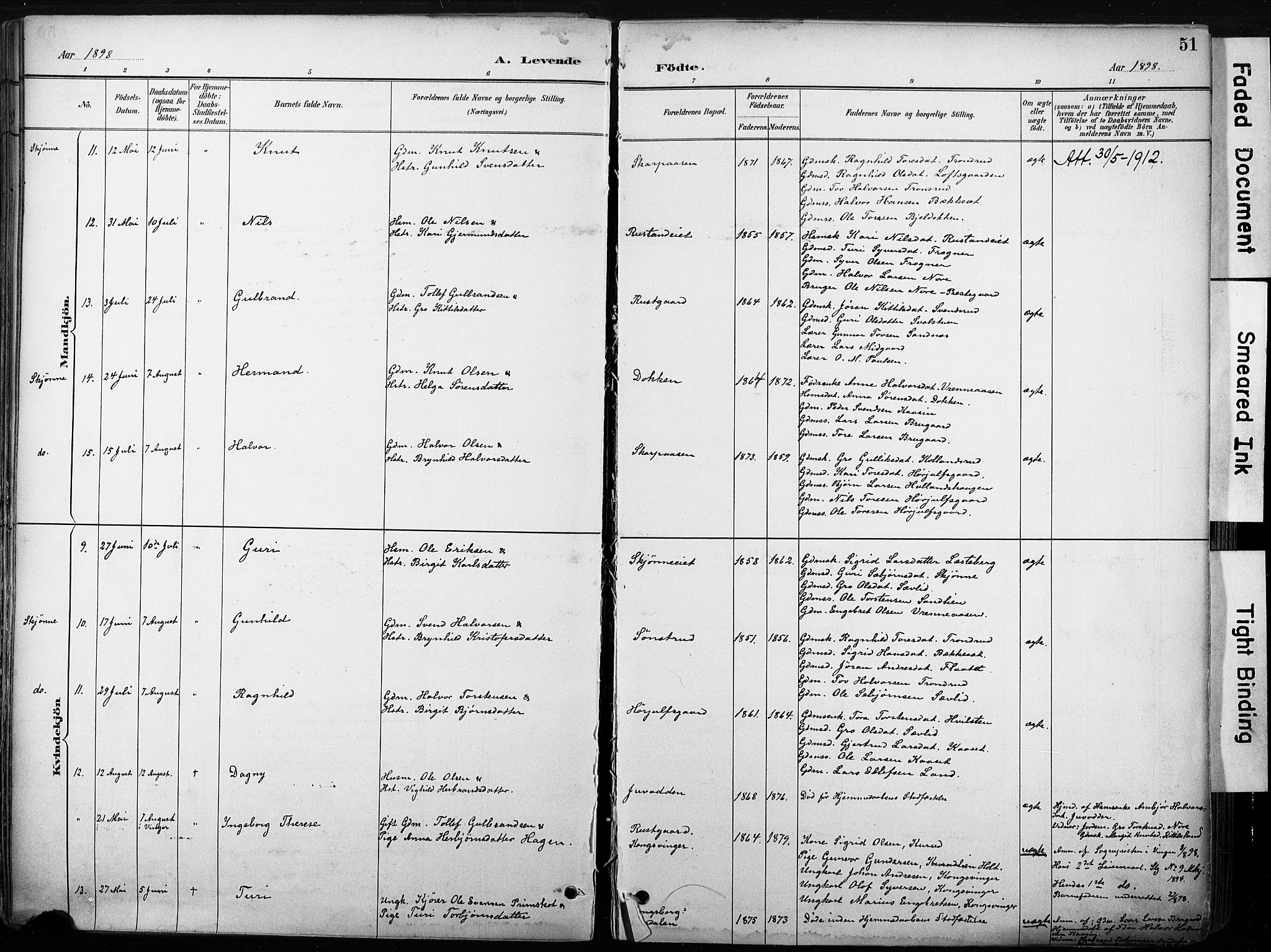 Nore kirkebøker, AV/SAKO-A-238/F/Fb/L0002: Parish register (official) no. II 2, 1886-1906, p. 51