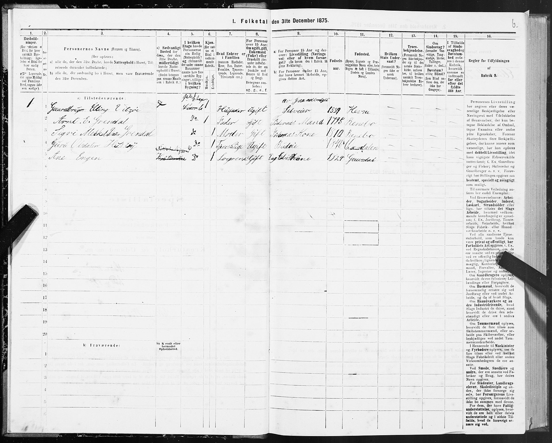 SAT, 1875 census for 1503B Kristiansund/Kristiansund, 1875, p. 5006