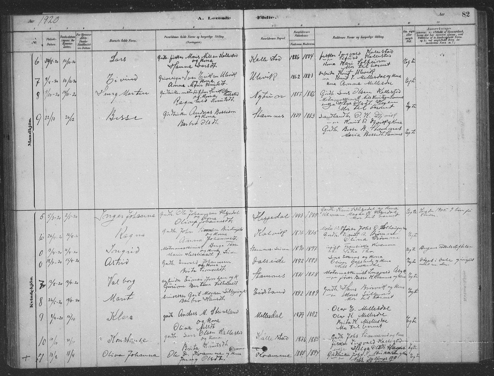 Vaksdal Sokneprestembete, AV/SAB-A-78901/H/Hab: Parish register (copy) no. D 1, 1878-1939, p. 82