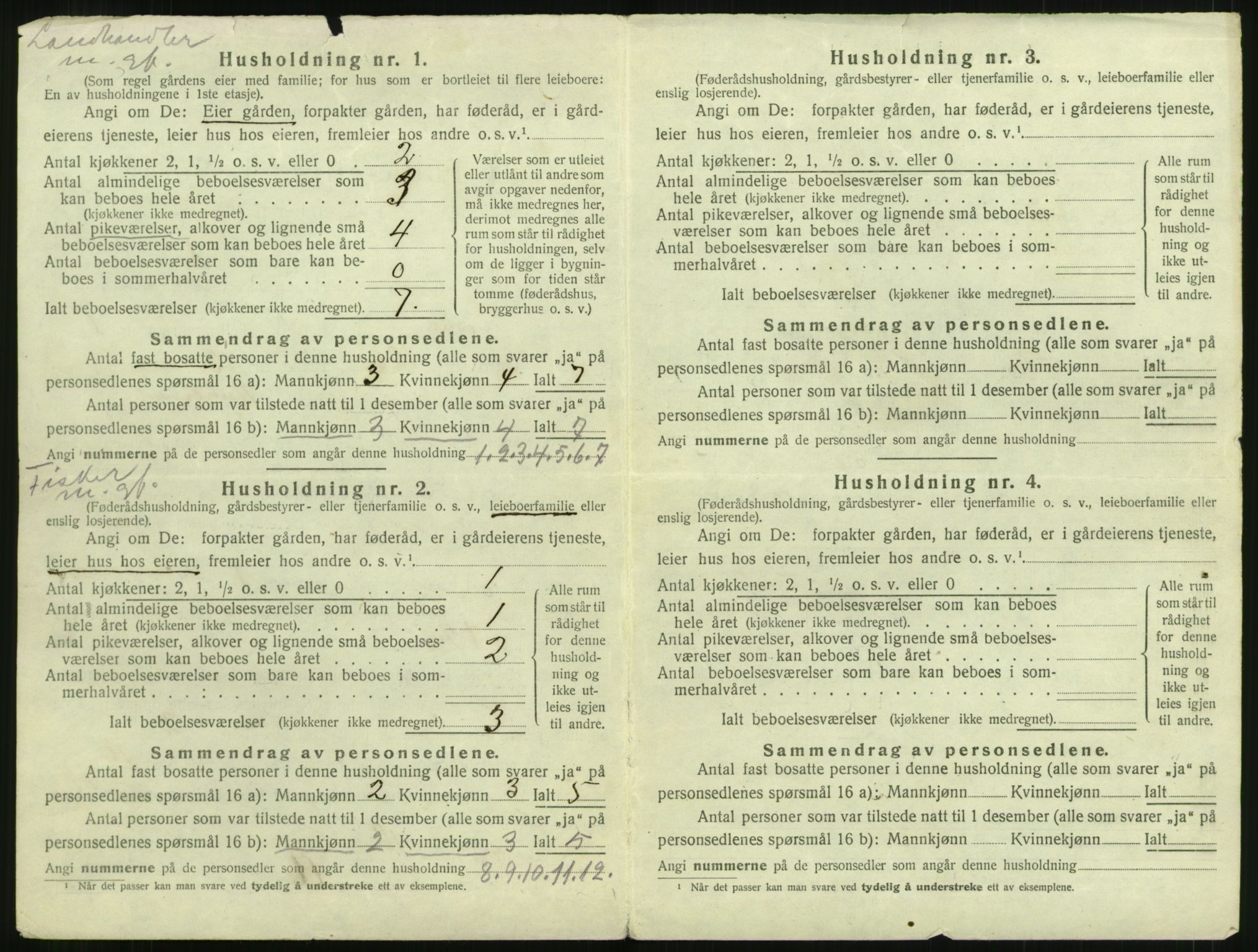 SAT, 1920 census for Giske, 1920, p. 29