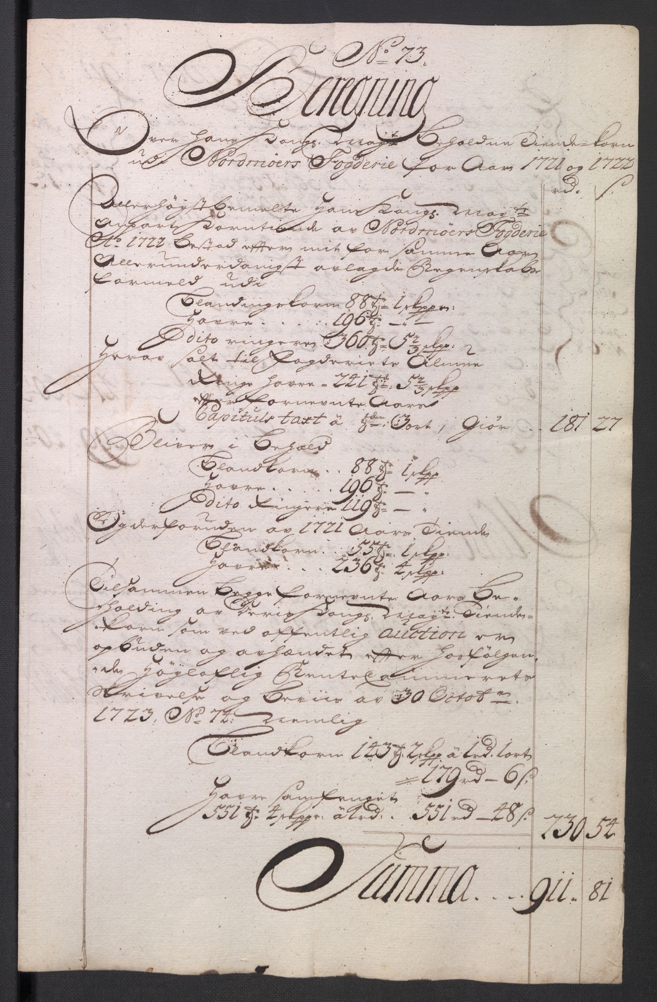 Rentekammeret inntil 1814, Reviderte regnskaper, Fogderegnskap, AV/RA-EA-4092/R56/L3756: Fogderegnskap Nordmøre, 1723, p. 315