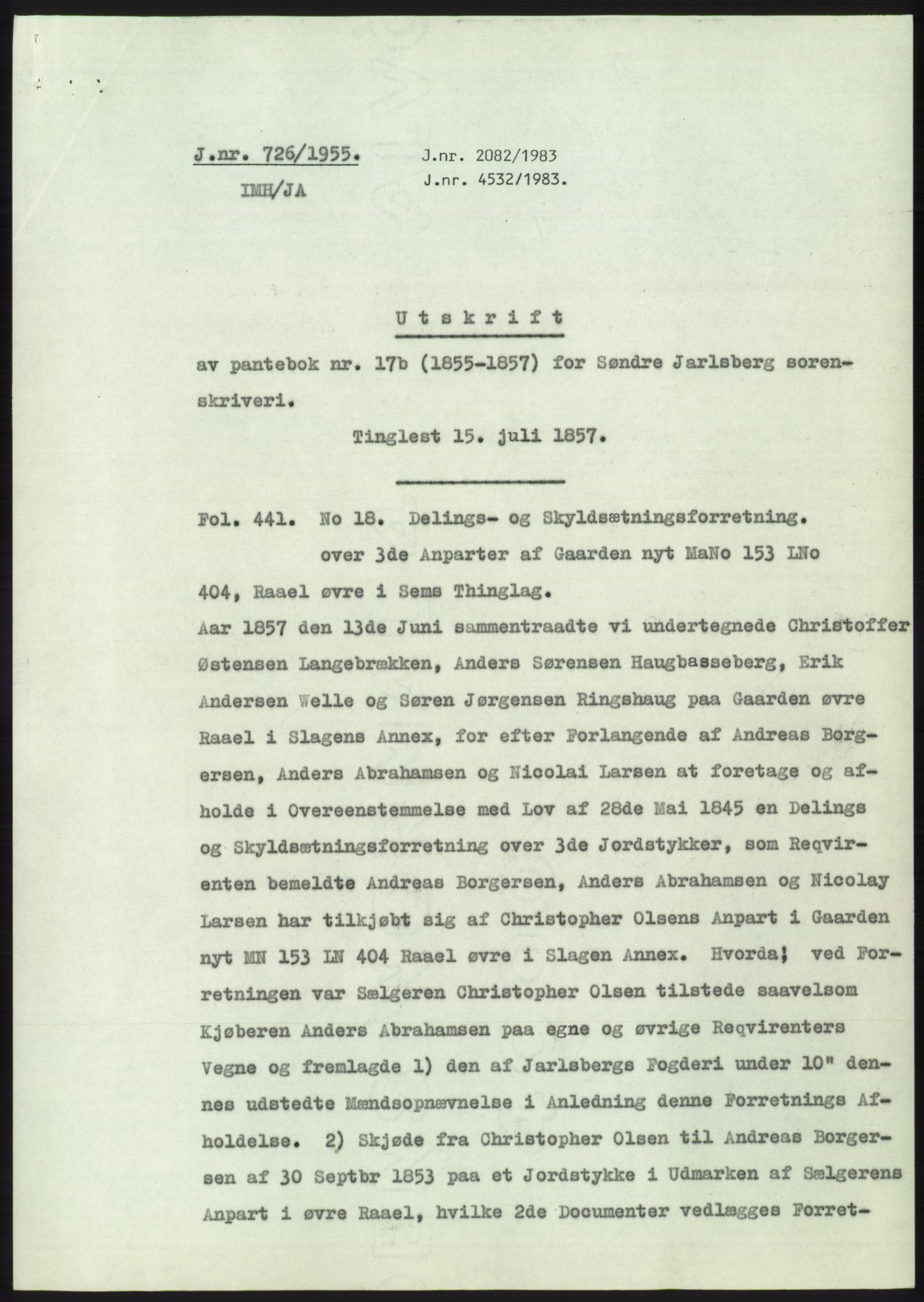 Statsarkivet i Kongsberg, SAKO/A-0001, 1955, p. 146