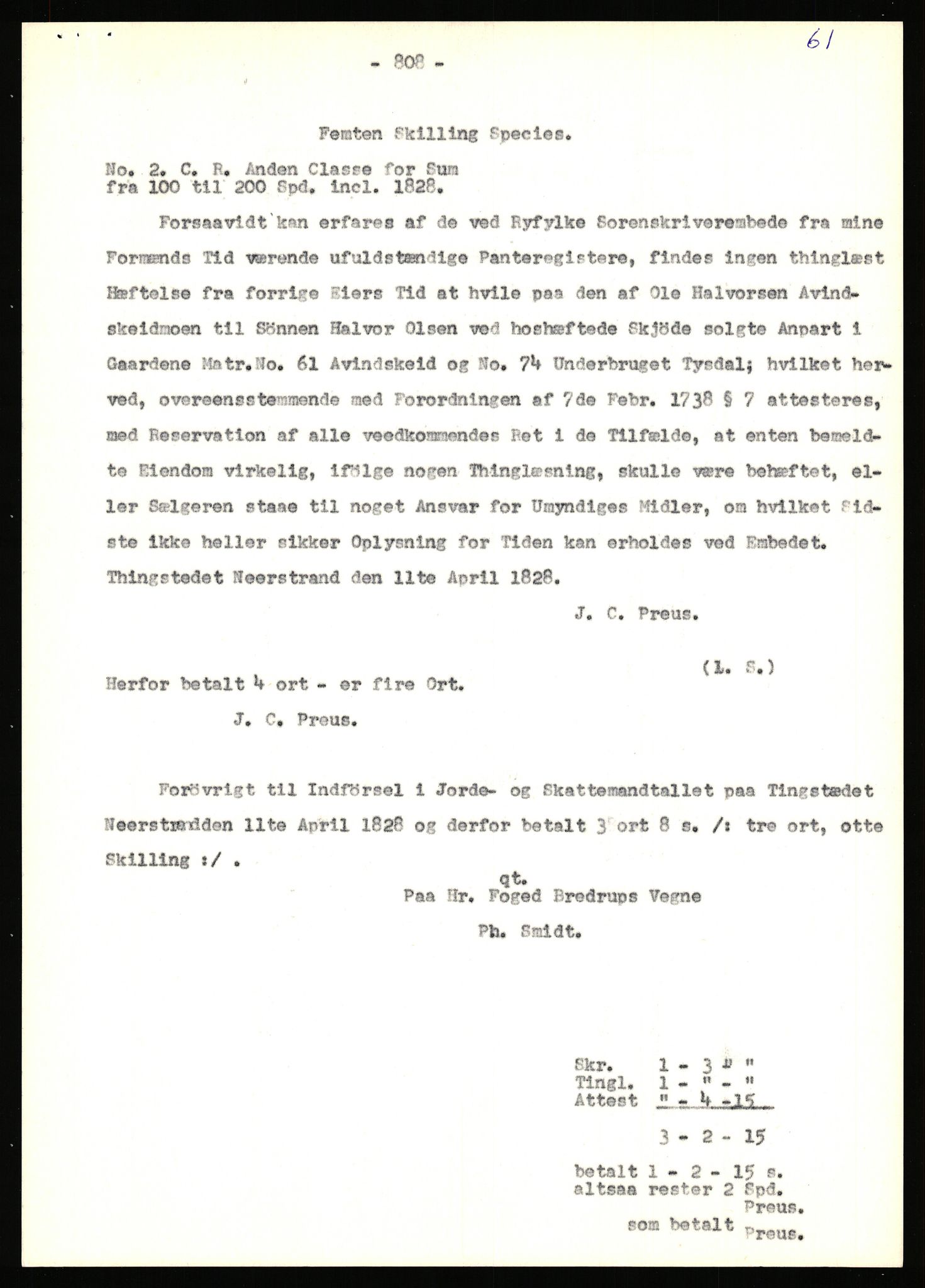 Statsarkivet i Stavanger, AV/SAST-A-101971/03/Y/Yj/L0005: Avskrifter sortert etter gårdsnavn: Austreim - Avinskei, 1750-1930, p. 585