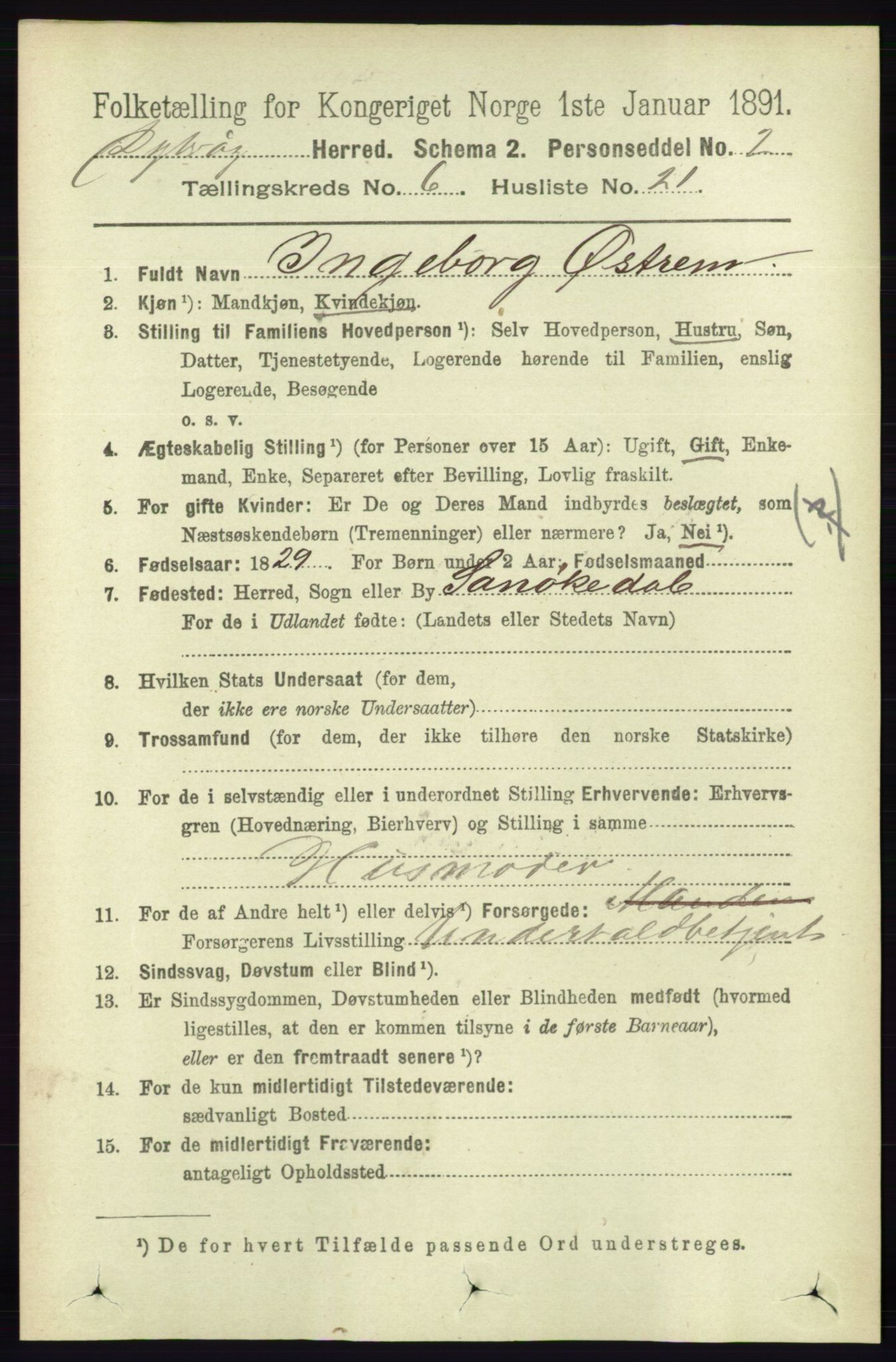 RA, 1891 census for 0915 Dypvåg, 1891, p. 1902