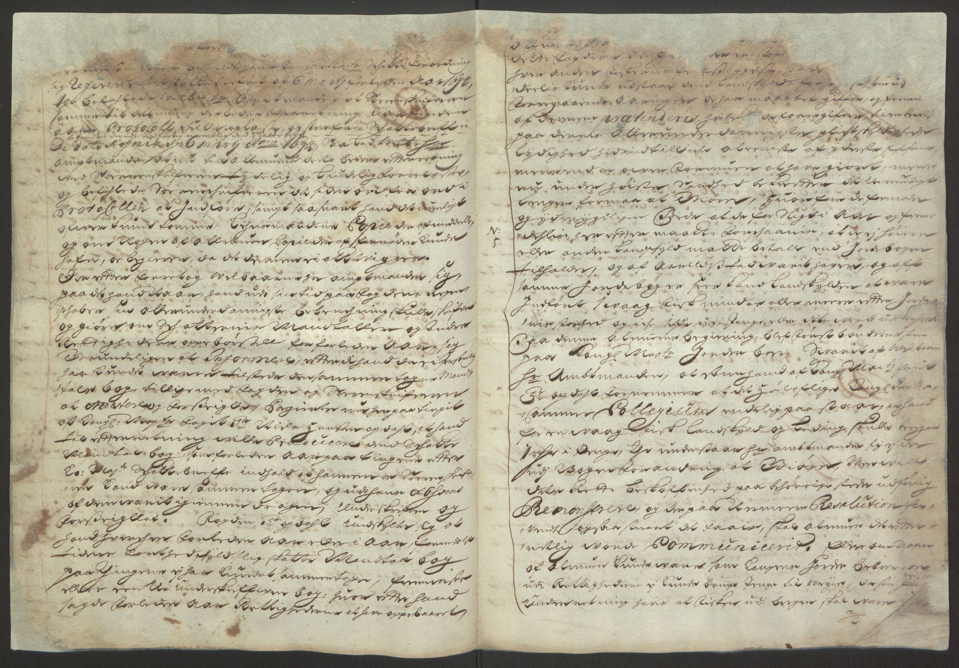 Rentekammeret inntil 1814, Reviderte regnskaper, Fogderegnskap, RA/EA-4092/R67/L4677: Fogderegnskap Vesterålen, Andenes og Lofoten, 1694-1695, p. 360