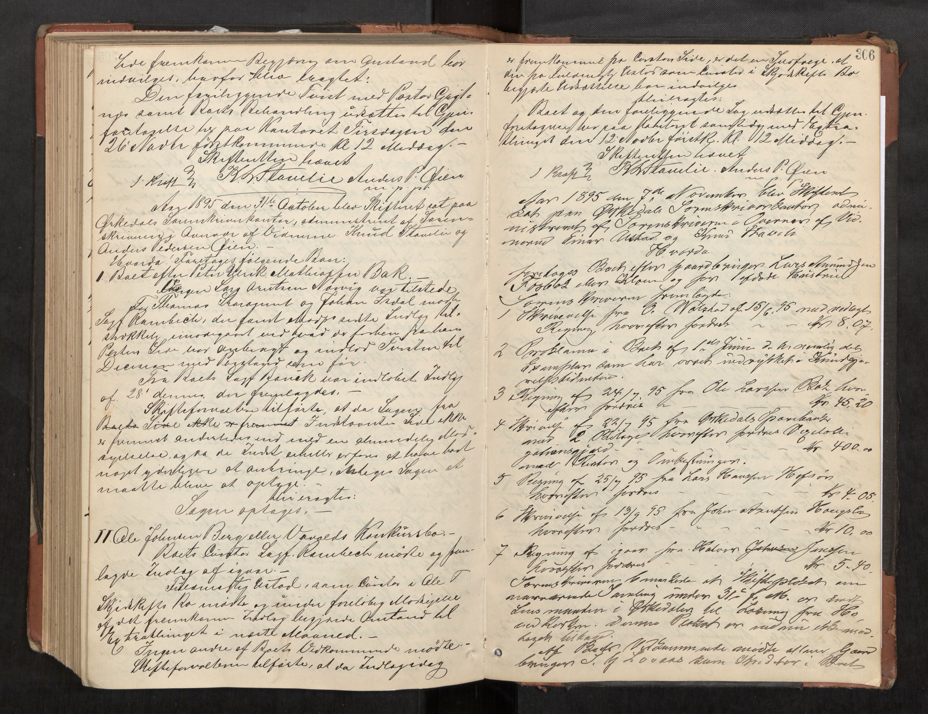 Orkdal sorenskriveri, AV/SAT-A-4169/1/3/3B/L0008: Skiftebehandlingsprotokoll, 1885-1896, p. 306