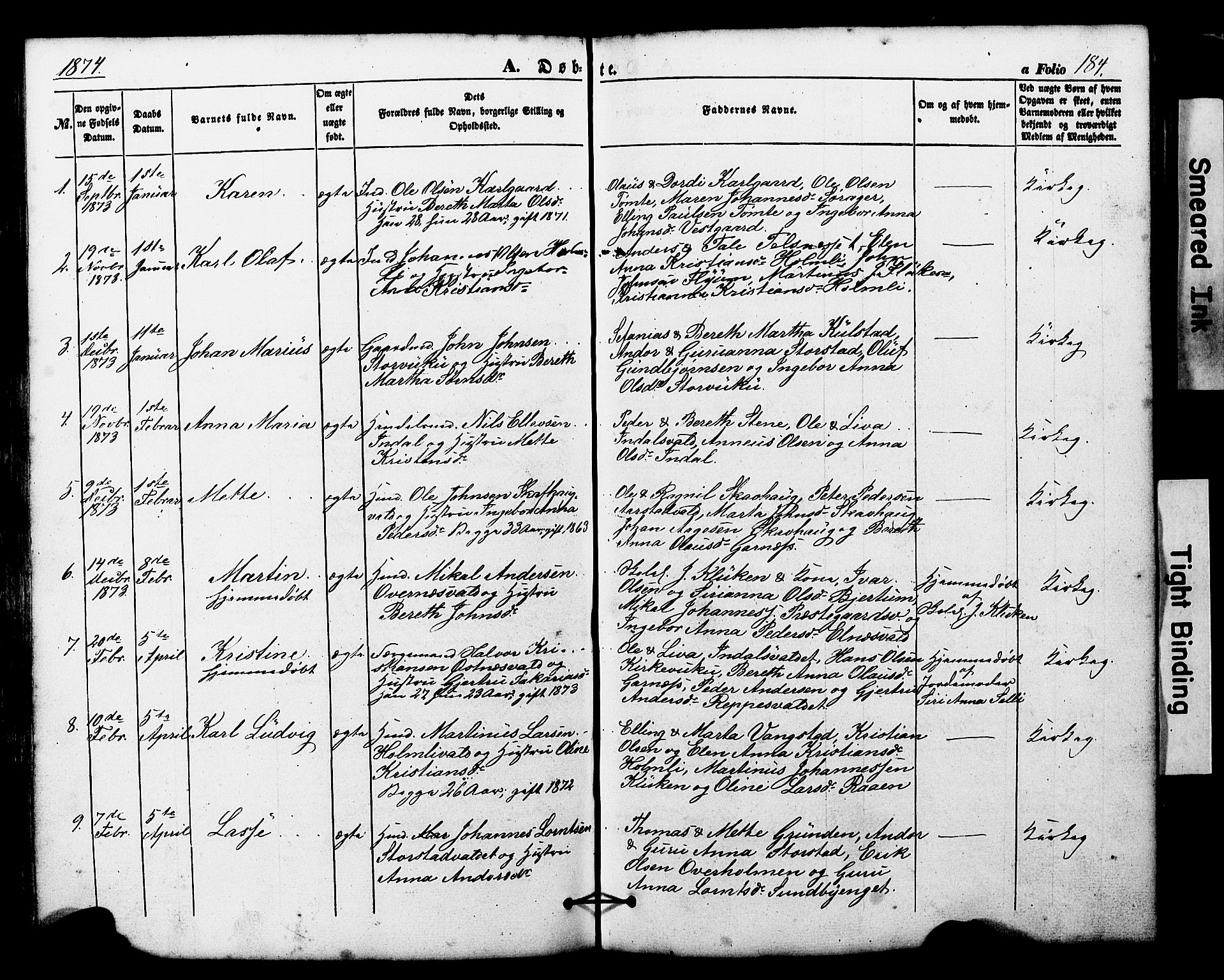 Ministerialprotokoller, klokkerbøker og fødselsregistre - Nord-Trøndelag, SAT/A-1458/724/L0268: Parish register (copy) no. 724C04, 1846-1878, p. 184