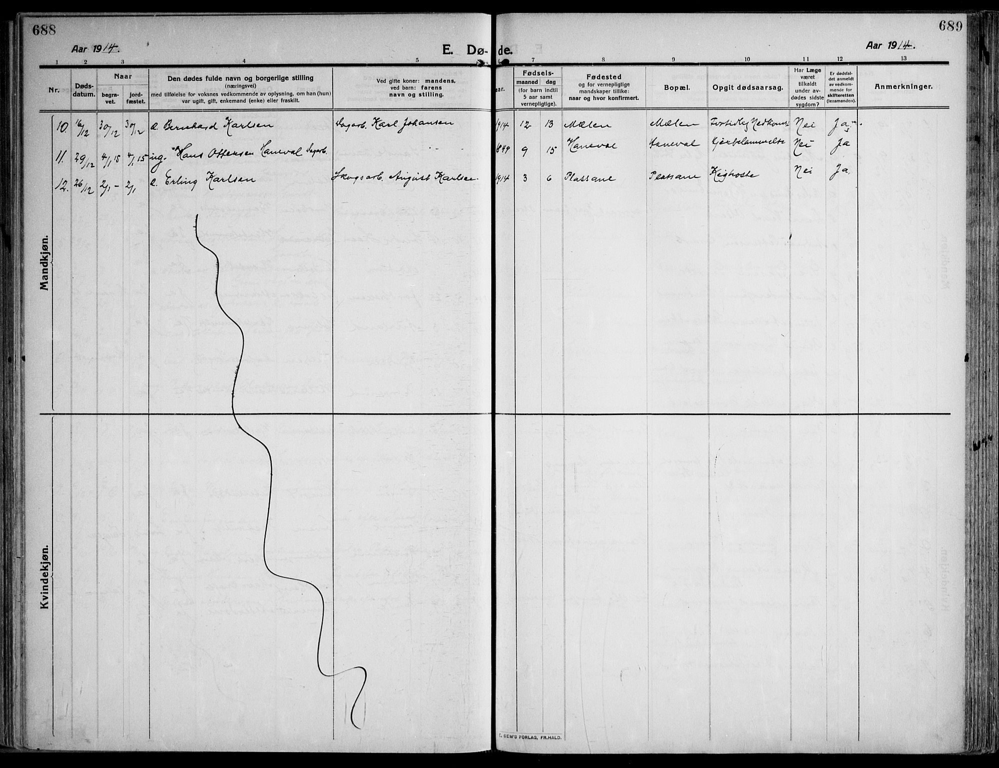 Skoger kirkebøker, AV/SAKO-A-59/F/Fa/L0007: Parish register (official) no. I 7, 1911-1936, p. 688-689