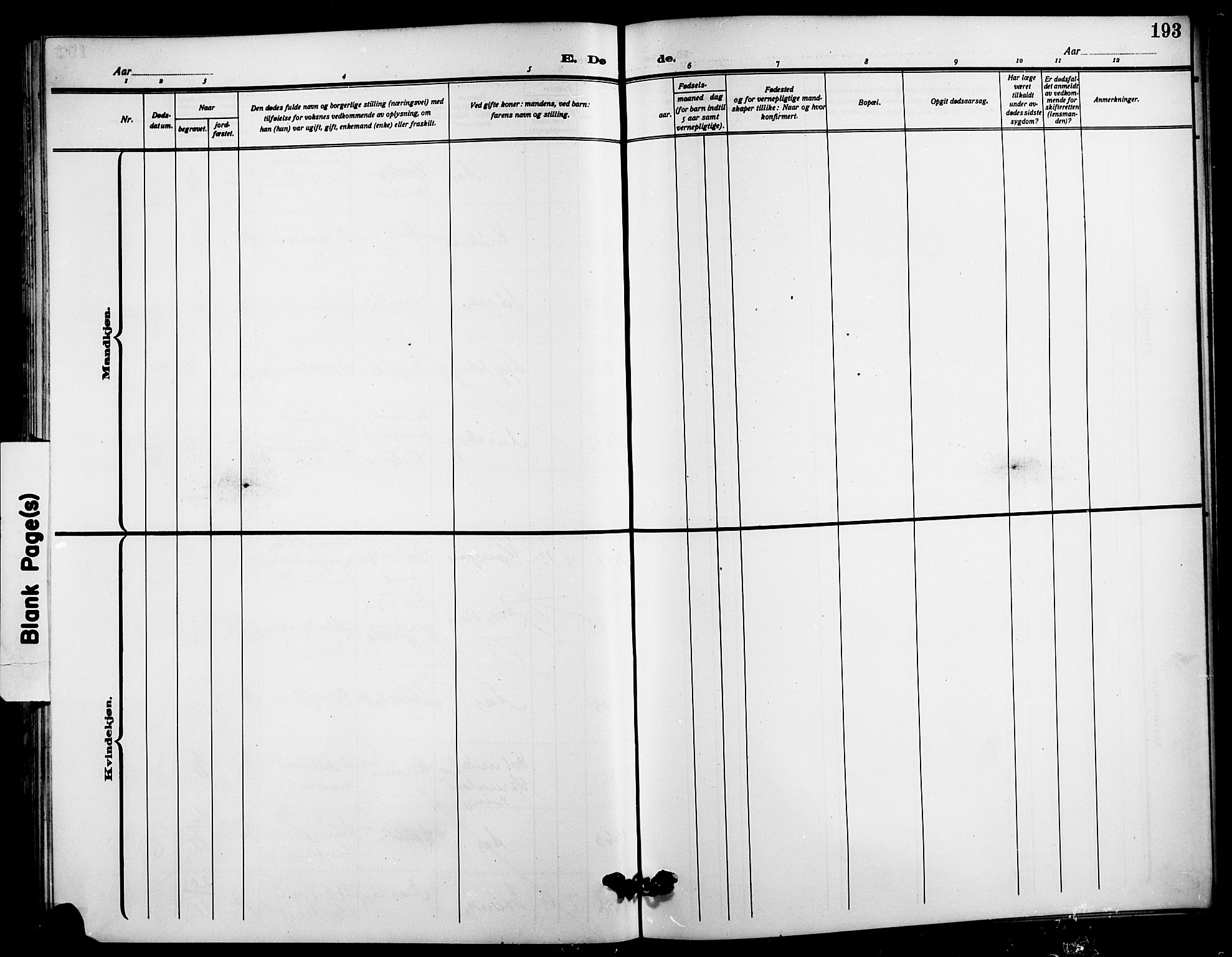 Ås prestekontor Kirkebøker, SAO/A-10894/G/Ga/L0005: Parish register (copy) no. I 5, 1916-1924, p. 193