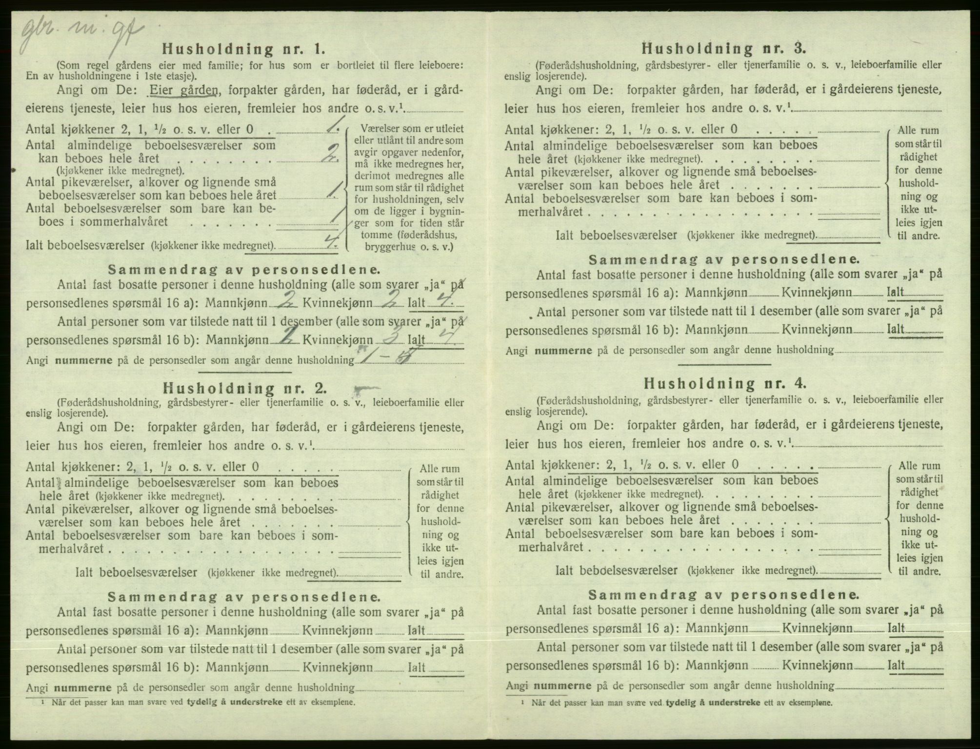 SAB, 1920 census for Evanger, 1920, p. 576